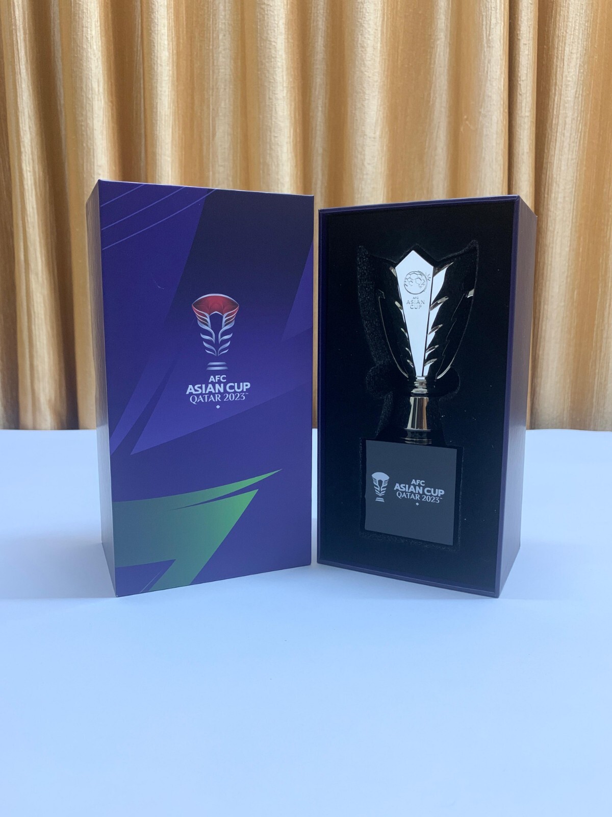 AFC Asian Cup Qatar 2023 100 mm Trophy Replica with Pedestal (Official Product)