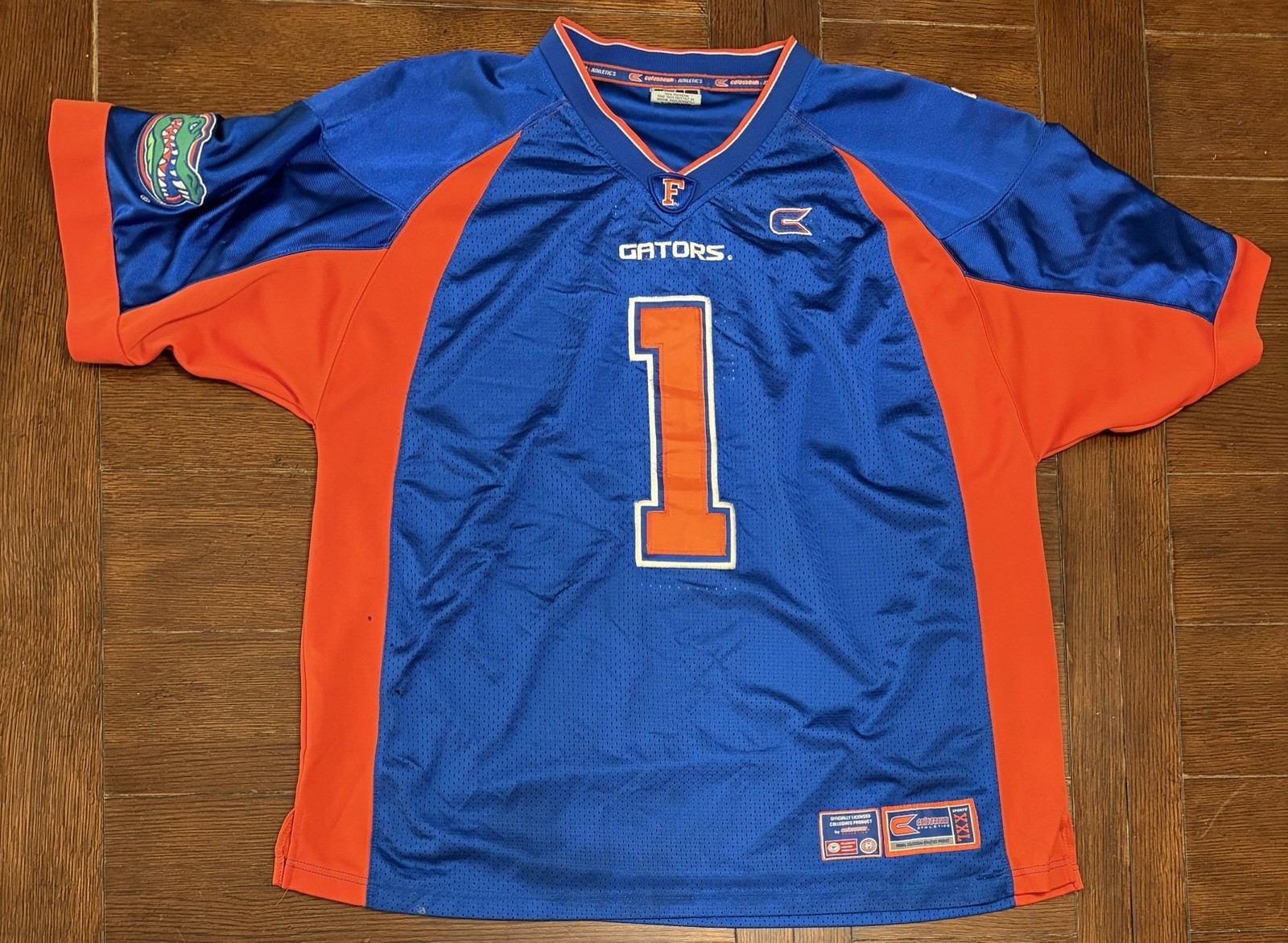 FLORIDA GATORS COLLEGE NCAA RARE RETRO COLOSSEUM ATHLETICS JERSEY MENS SIZE XL