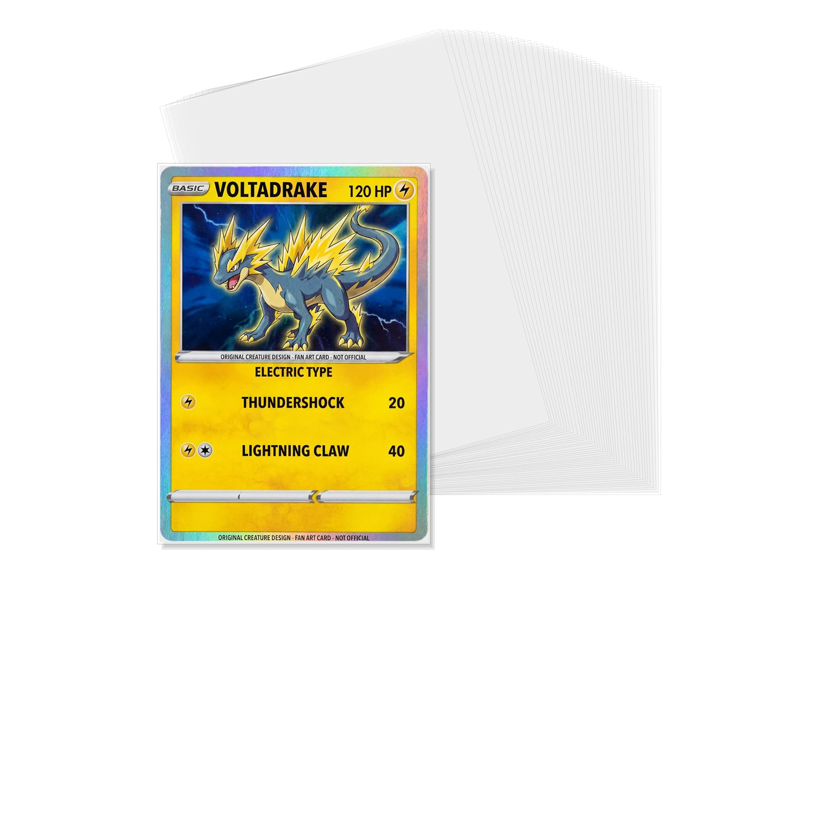 Jumbo Card Sleeves 5.4 x 7.4 Inches Clear Large Card Protectors Top Loaders for