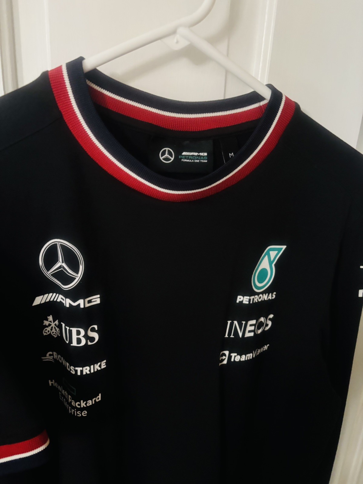 Lot of 2 Medium Men’s Mercedes Benz AMG TEAM PETRONAS F1 Formula Racing Shirts