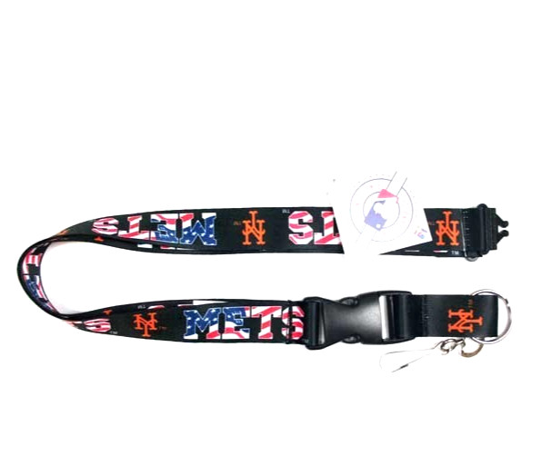 Celebrate USA 250 Years w/New York Mets Lanyard Keychain USA Stars & Stripes MLB