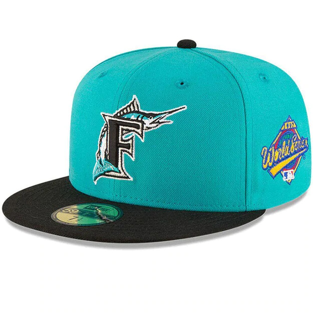 Florida Marlins New Era 1997 World Series On-Field 59FIFTY Fitted Hat – Teal