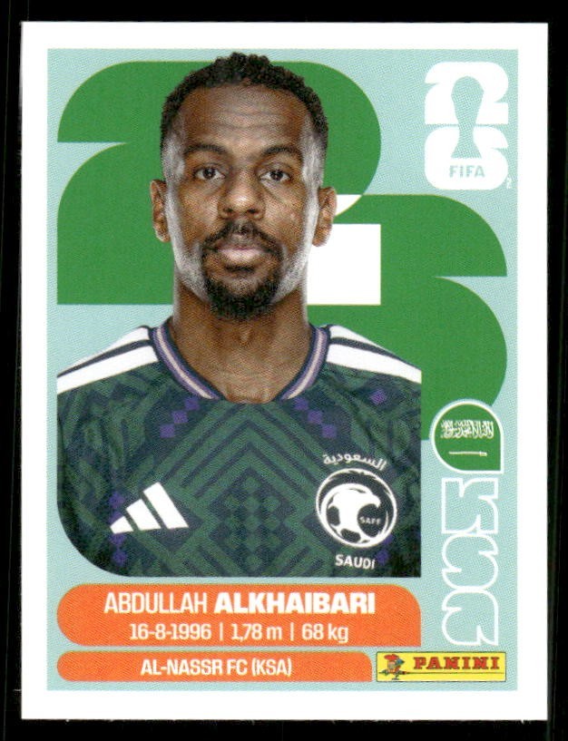 2026 USA Fifa World Cup Panini Sticker ABDULLAH ALKHAIBARI Saudi Arabi KSA11