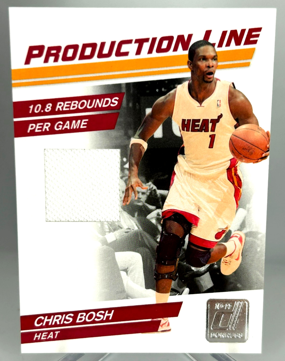 CHRIS BOSH #29 2010-11 Panini Donruss PRODUCTION LINE JERSEY RELIC /399 HEAT