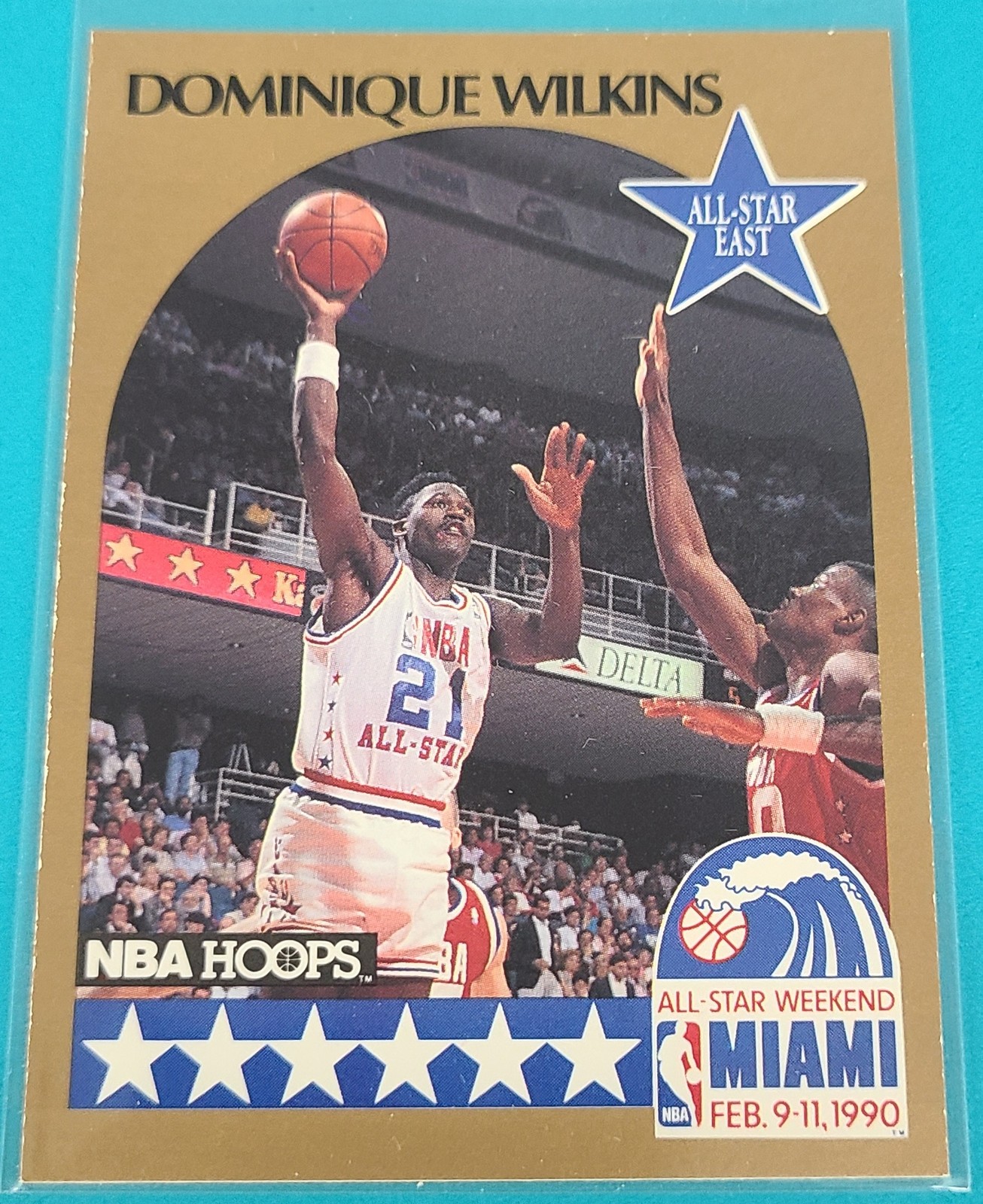 1990-91 Hoops #12 Dominique Wilkins Atlanta Hawks BASKETBALL Card E7