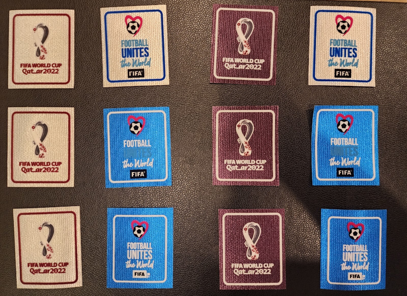 WORLD CUP QATAR 2022 PATCH SET VELVET MATERIAL BADGE ANY TEAM ANY PLAYER
