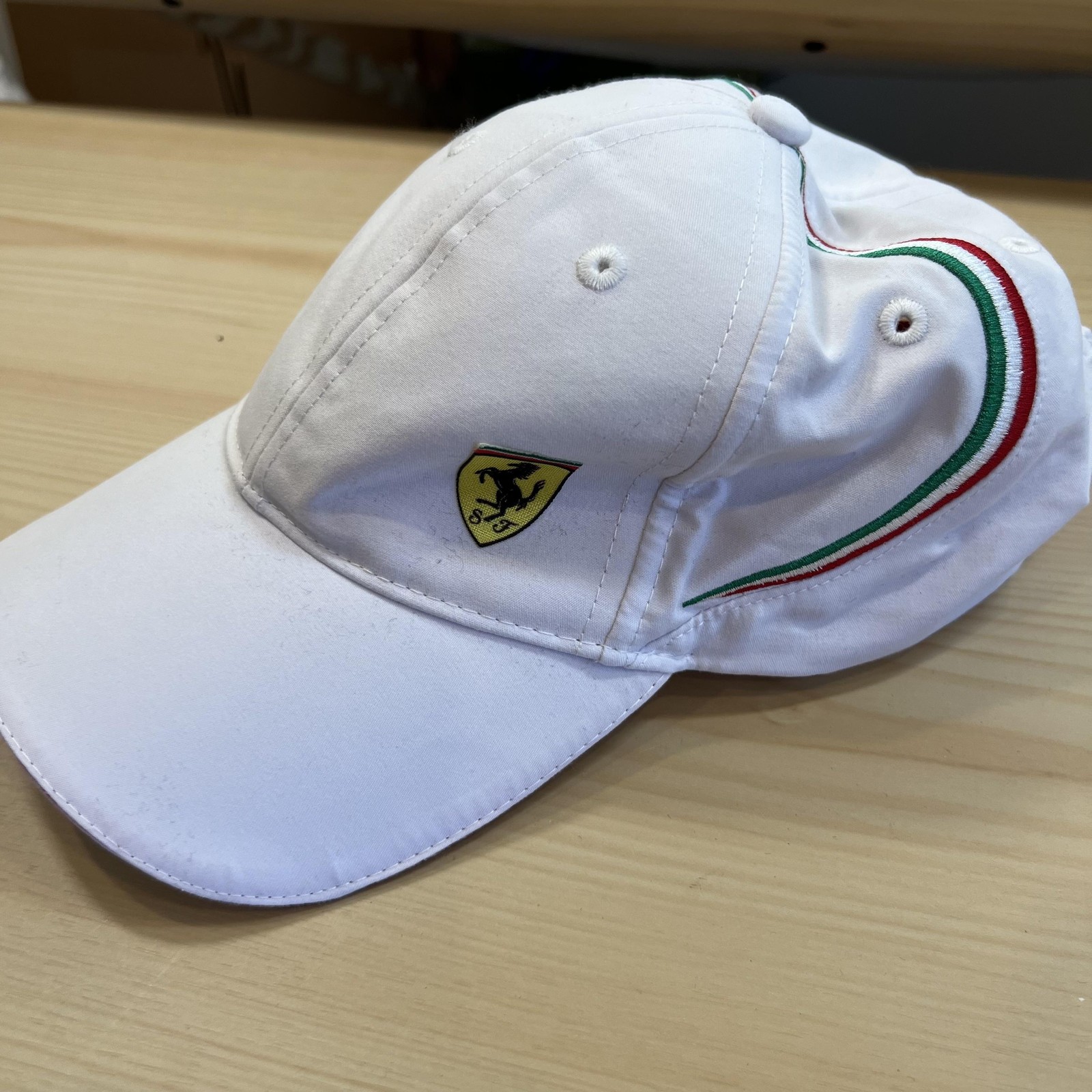 Scuderia Ferrari Hat Cap Strap Back Mens One Size White Formula 1 F1 Racing