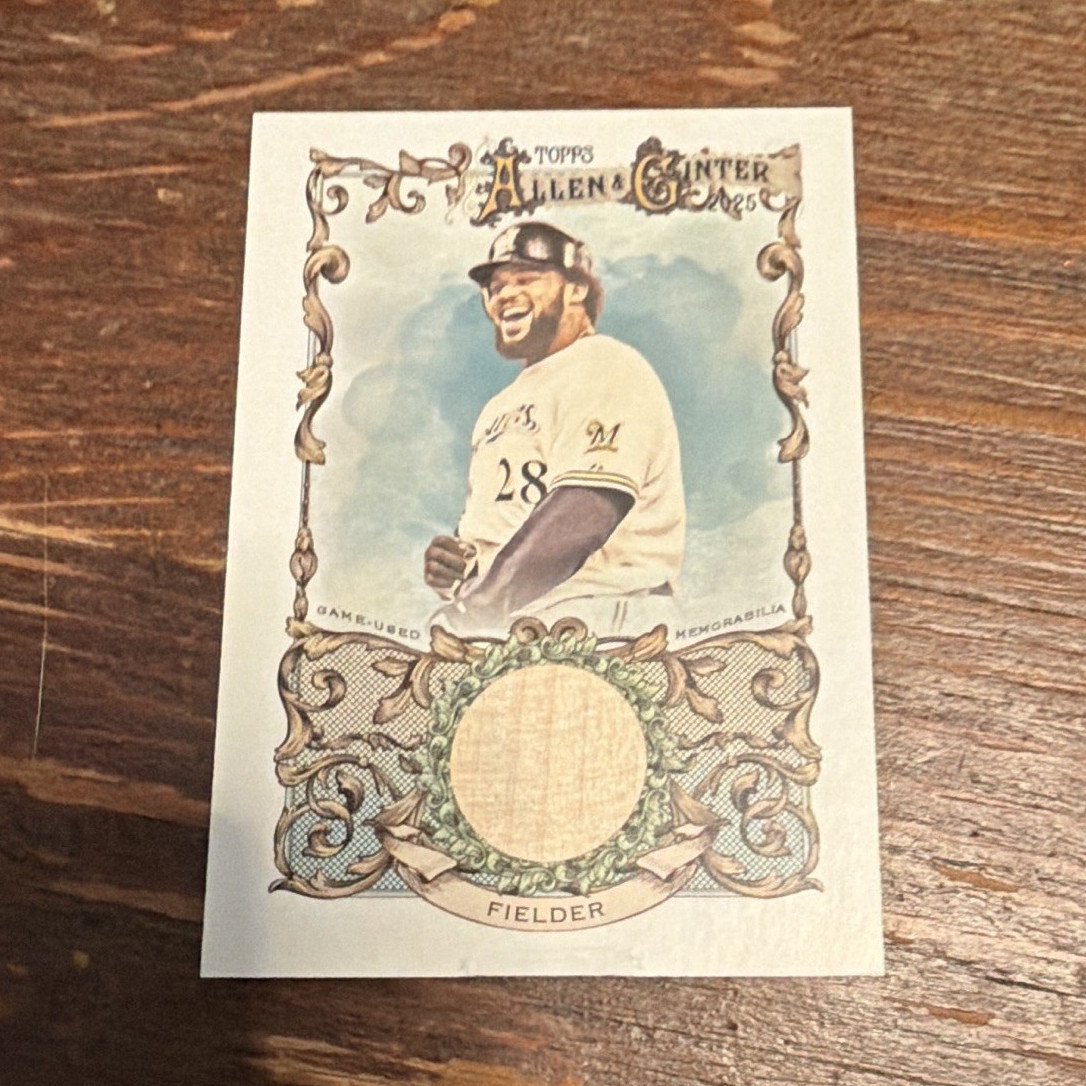 Topps 2025 Allen & Ginter Prince Fielder Relic Memorabilia #AGR-PF Brewers