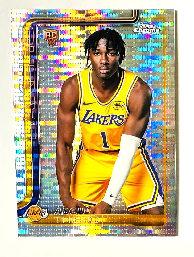2025-26 Topps Chrome Adou Thiero PULSAR Refractor RC #286 Lakers Rookie!