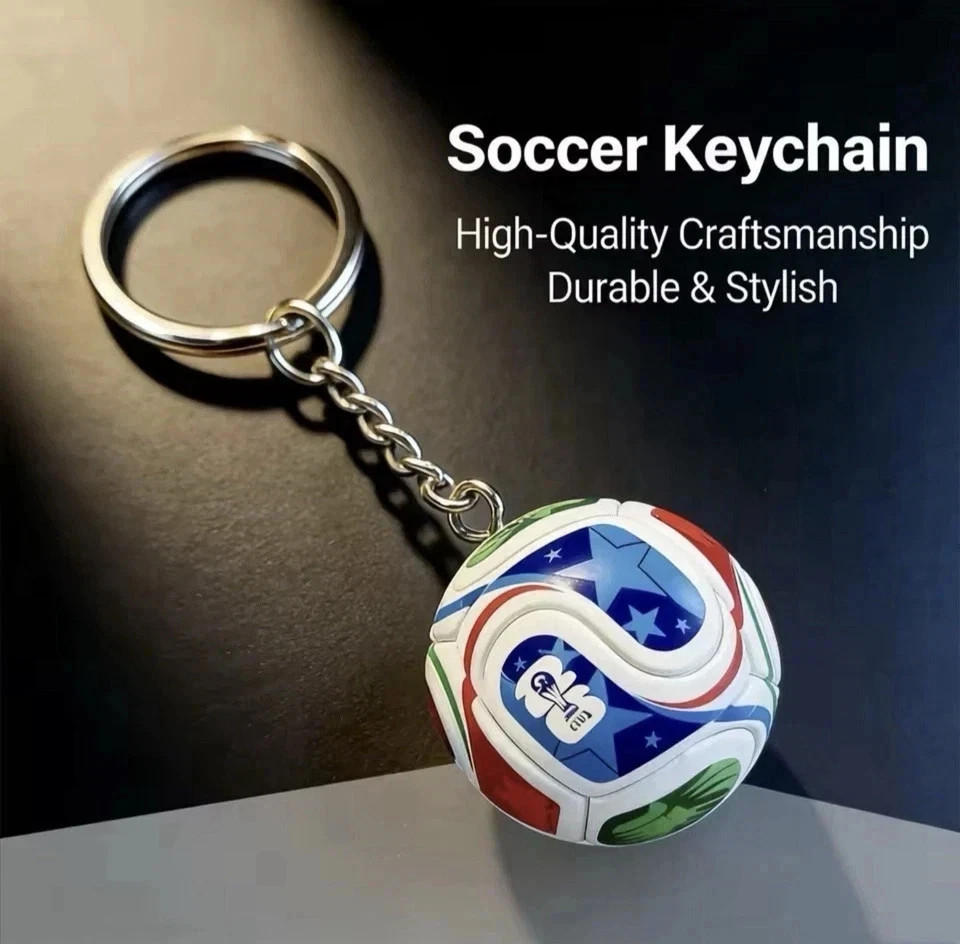 FIFA 2026 World Cup Mini Soccer Ball Keychain – FIFA Trionda – 1.5” Firm