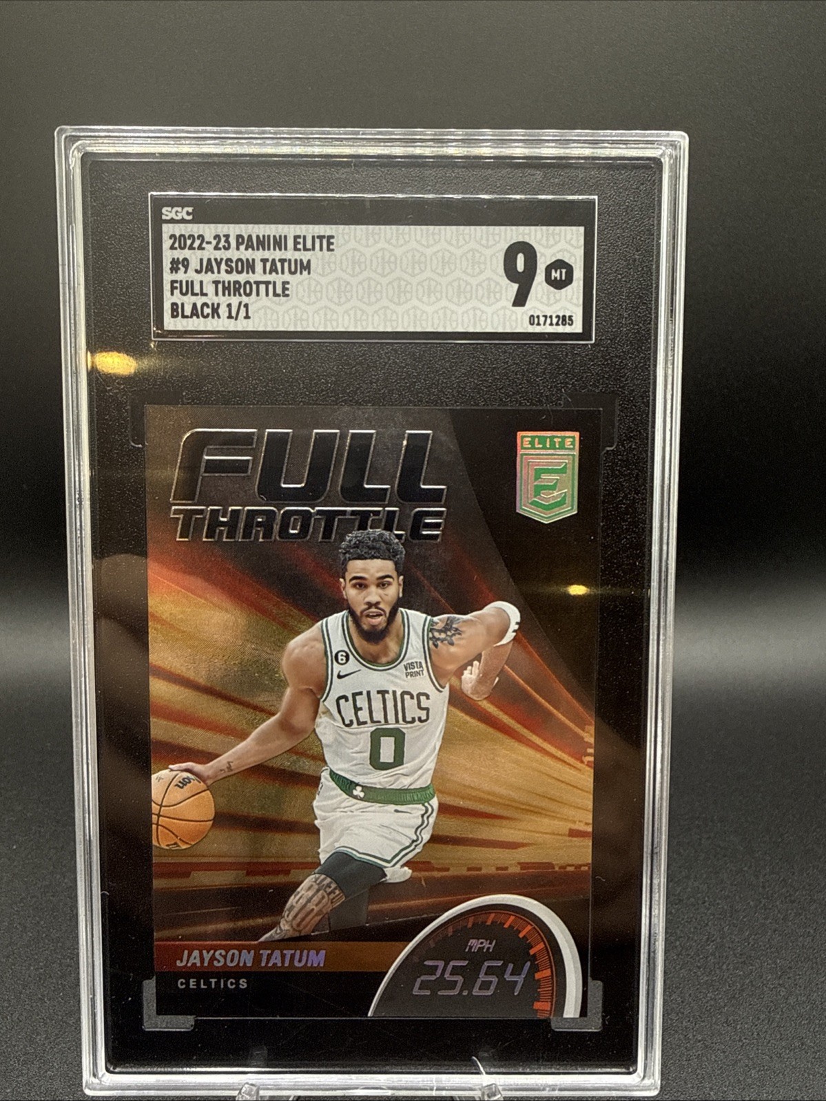 2022-23 Panini Elite Full Throttle Black Jayson Tatum 1/1