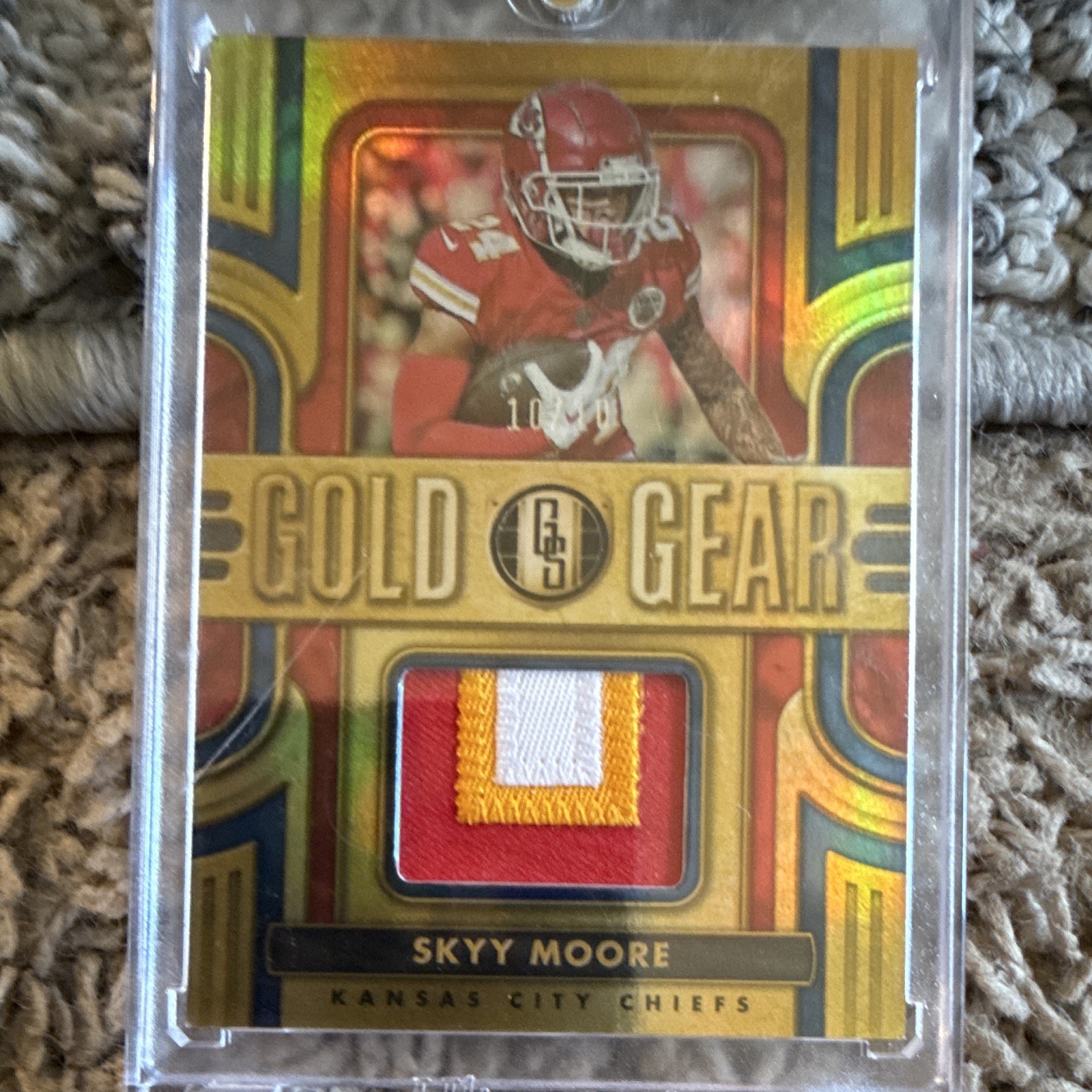 Panini 2023 Gold Standard Skyy Moore Gold Gear Patch Insert #GG-SM Chiefs
