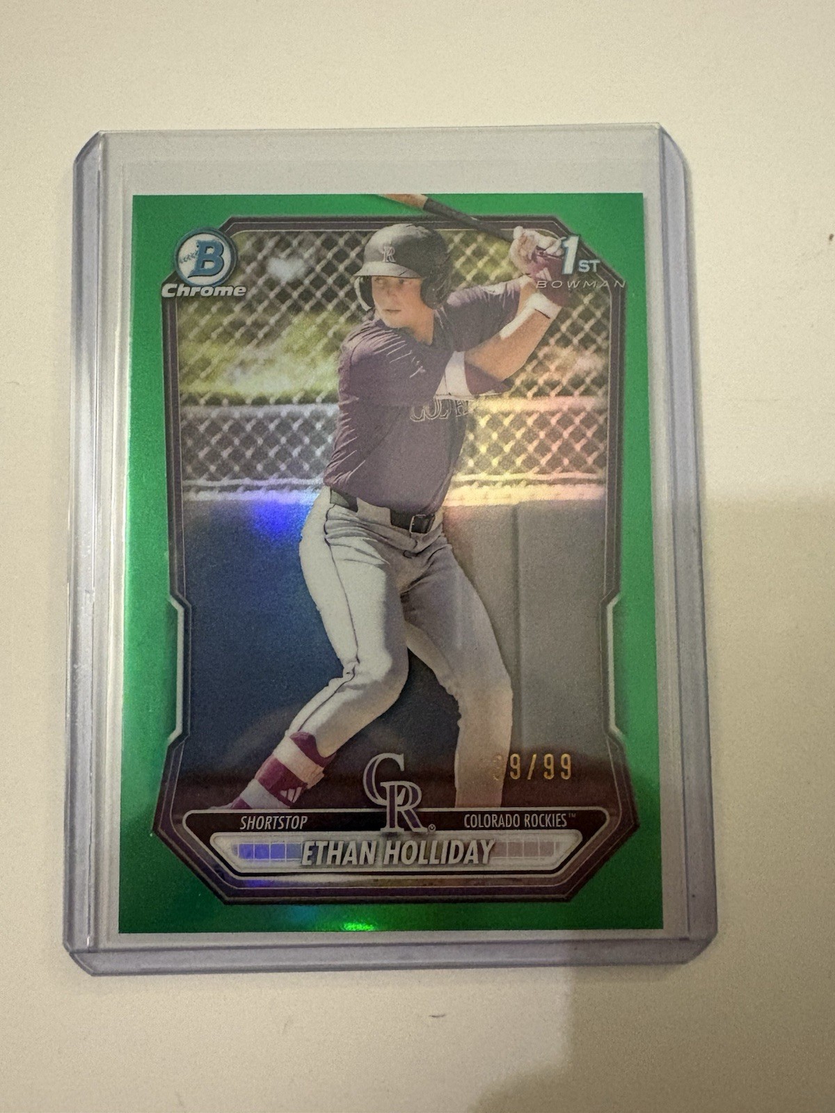 Topps Bowman 1st Bowman Chrome Ethan Holliday Green /99 BCP-1