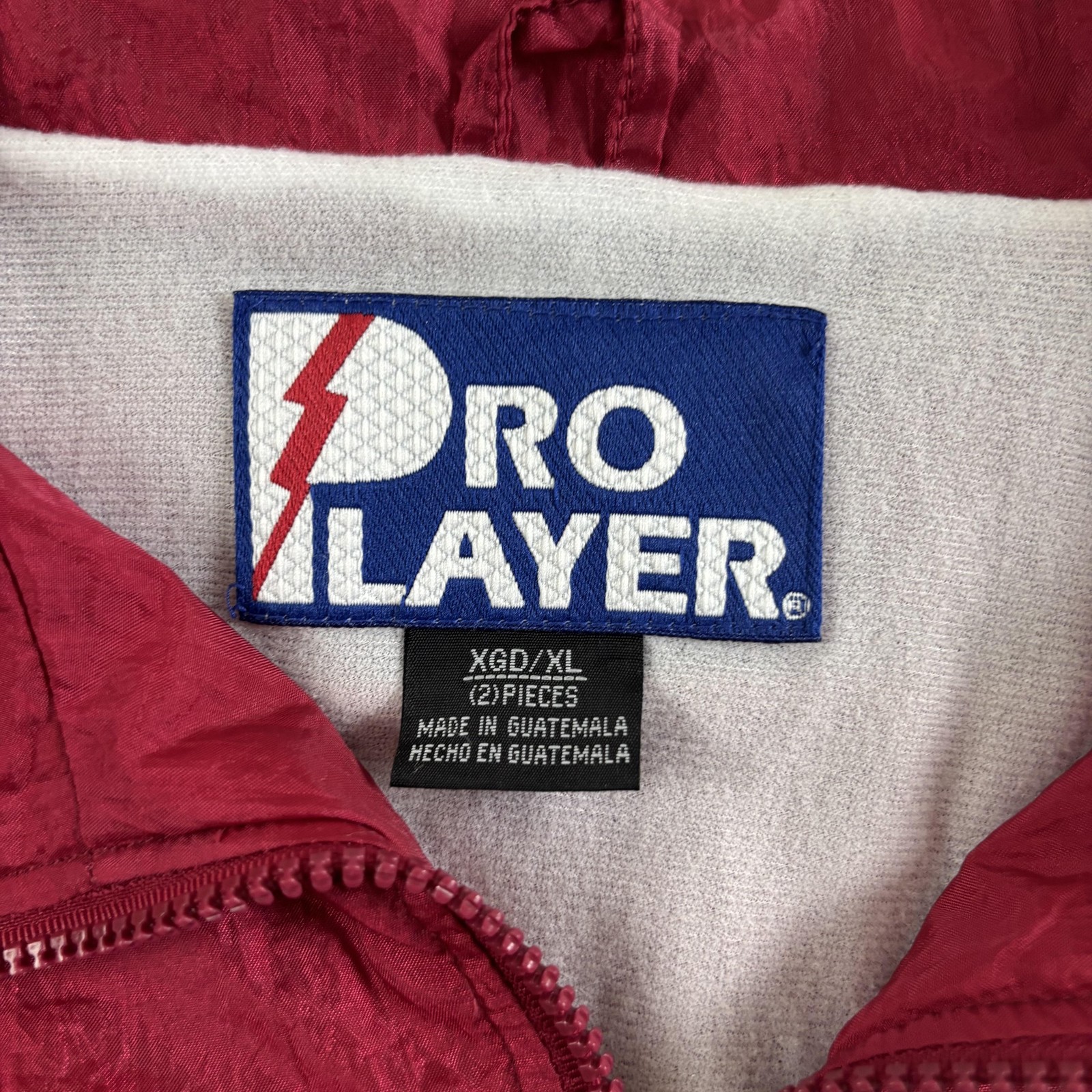 Vintage Arkansas Razorbacks Jacket Mens XL Red NCAA Football Pro Player Full Zip