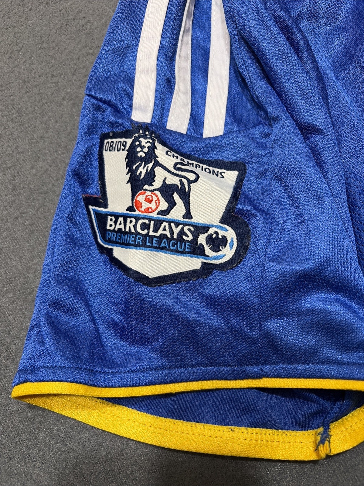 Chelsea 2008/09 Champions Patch Soccer Jersey Didier Drogba #11 Shirt Size LG