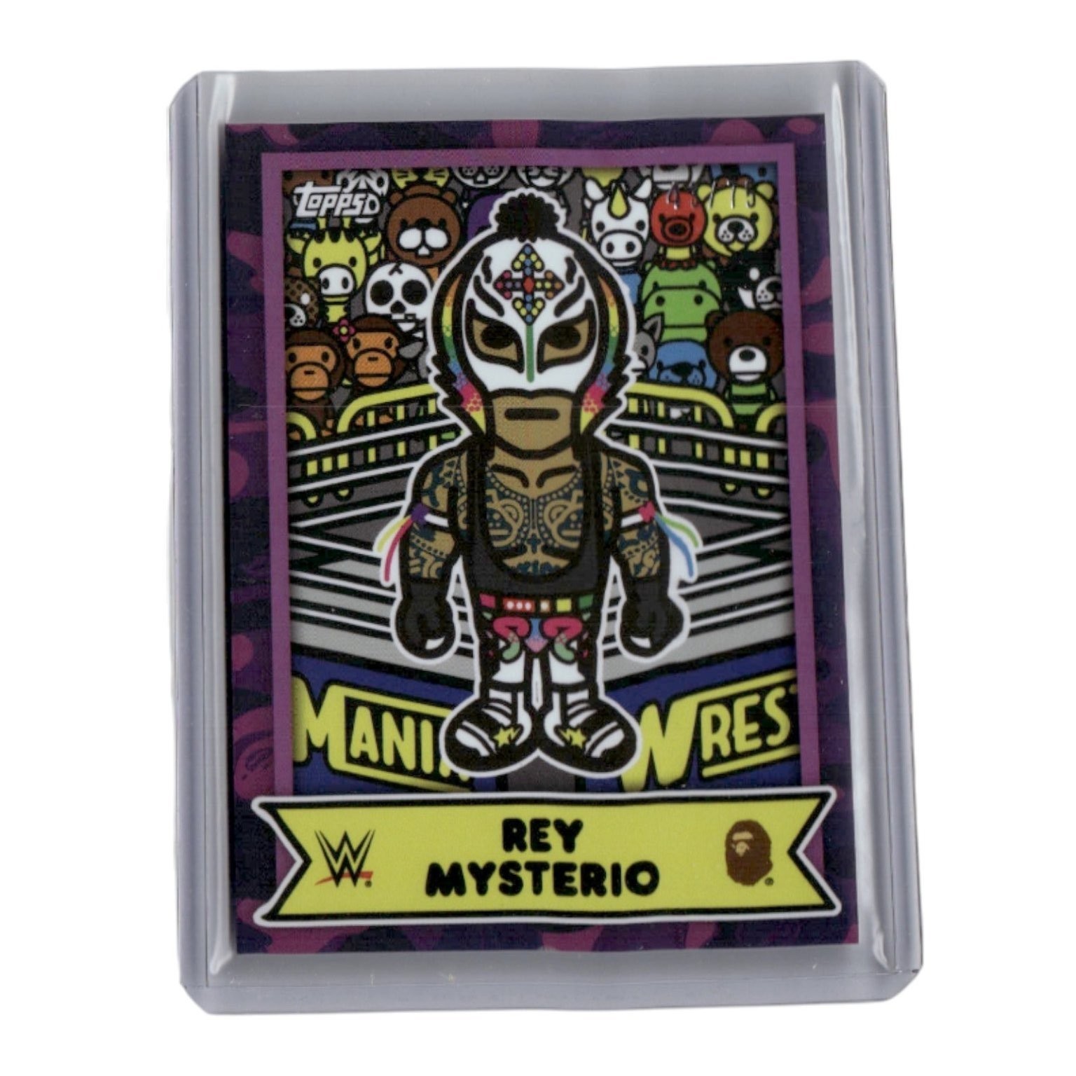 Rey Mysterio Baby Milo 2025 Topps WWE x BAPE Wrestling Card BMA-11 43/75 SP