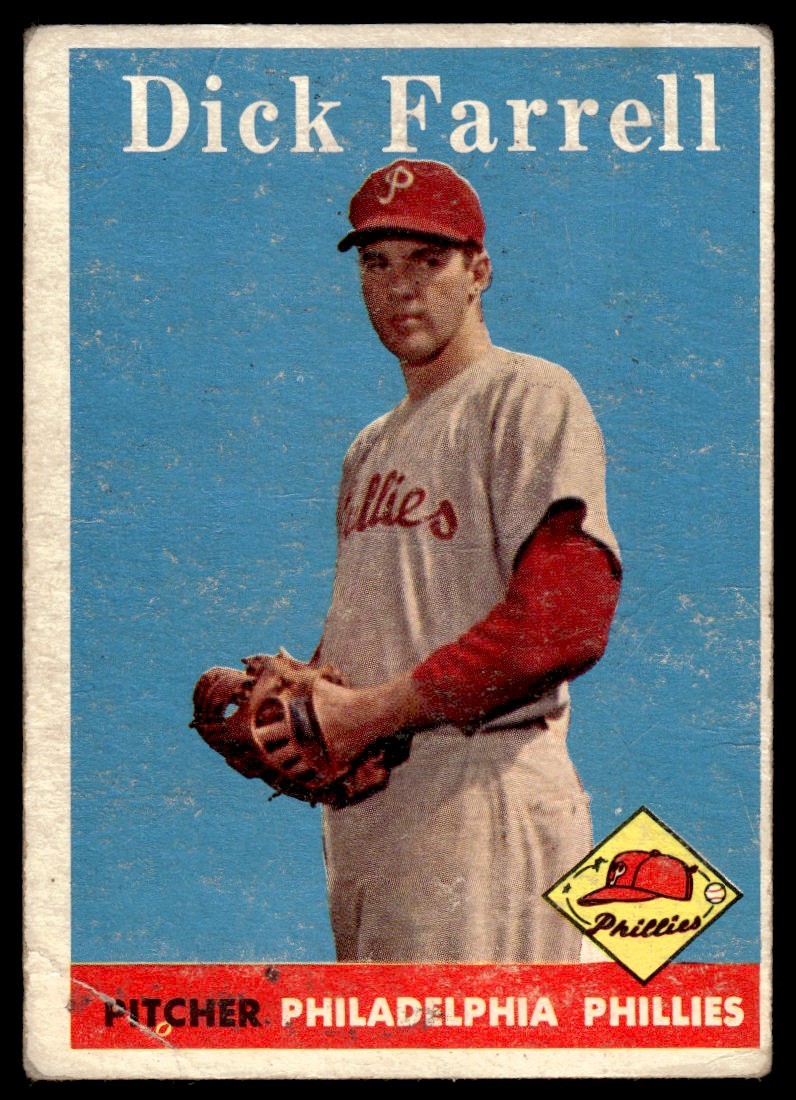 1958 Topps Dick Farrell RC Philadelphia Phillies #76