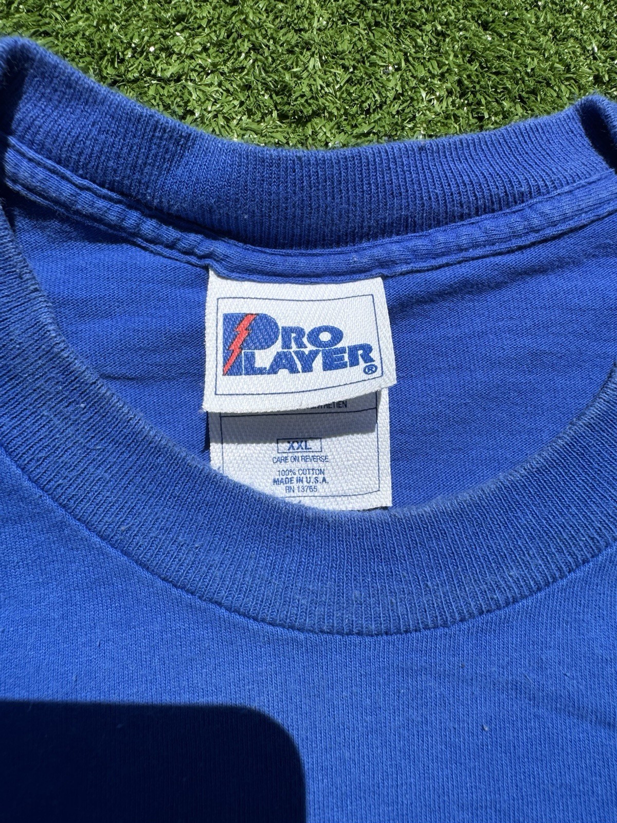 Vintage 1997 New York Giants Pro Player single stitch T-shirt Blue Size XXL