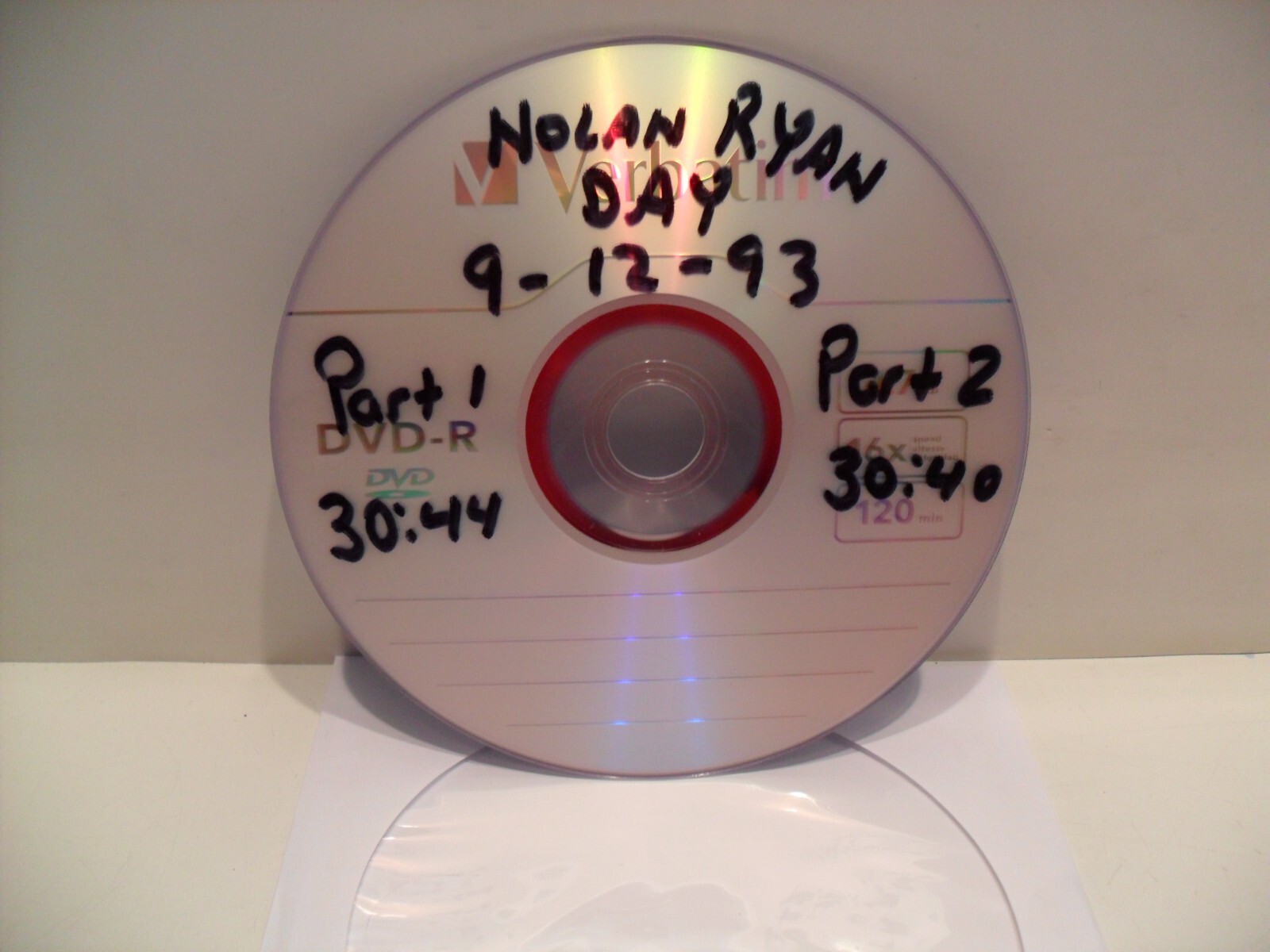 Nolan Ryan Day Home Video DVD – RARE – 60+ Minutes From Nolan Ryan Day 9-12-93