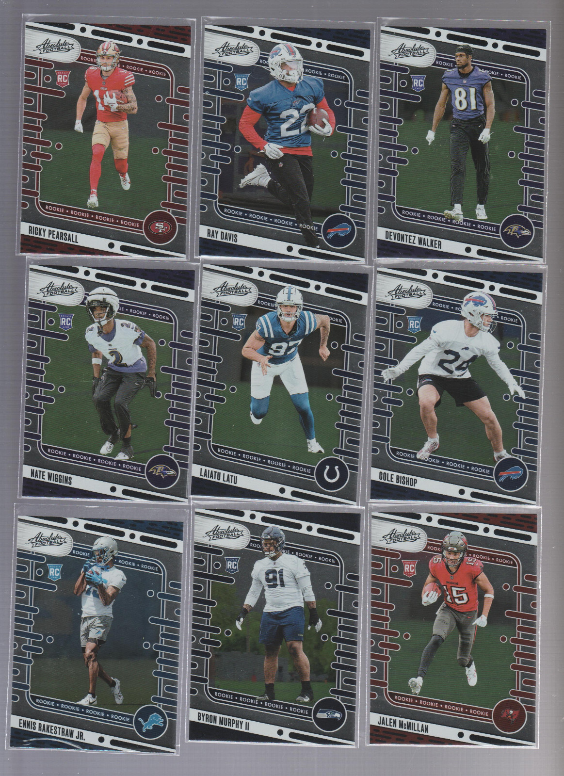 ( 72 ) 2024 PANINI ABSOLUTE SP BLACK PARALLEL ROOKIE & VETERAN LOT – PENIX – ++
