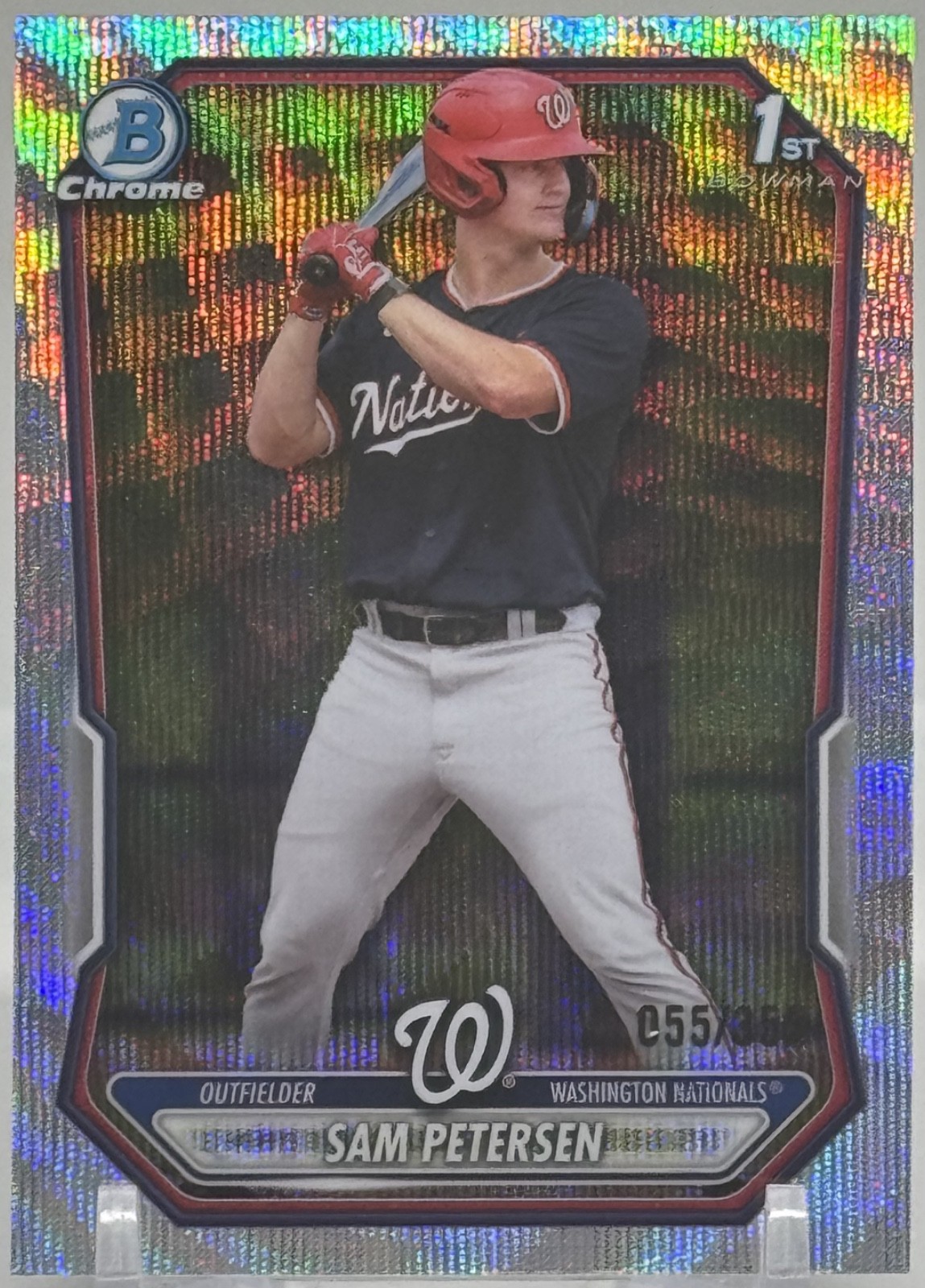 2026 Bowman Sam Peterson Chrome 1st Wave Refractor /350 #BCP-122 Nationals