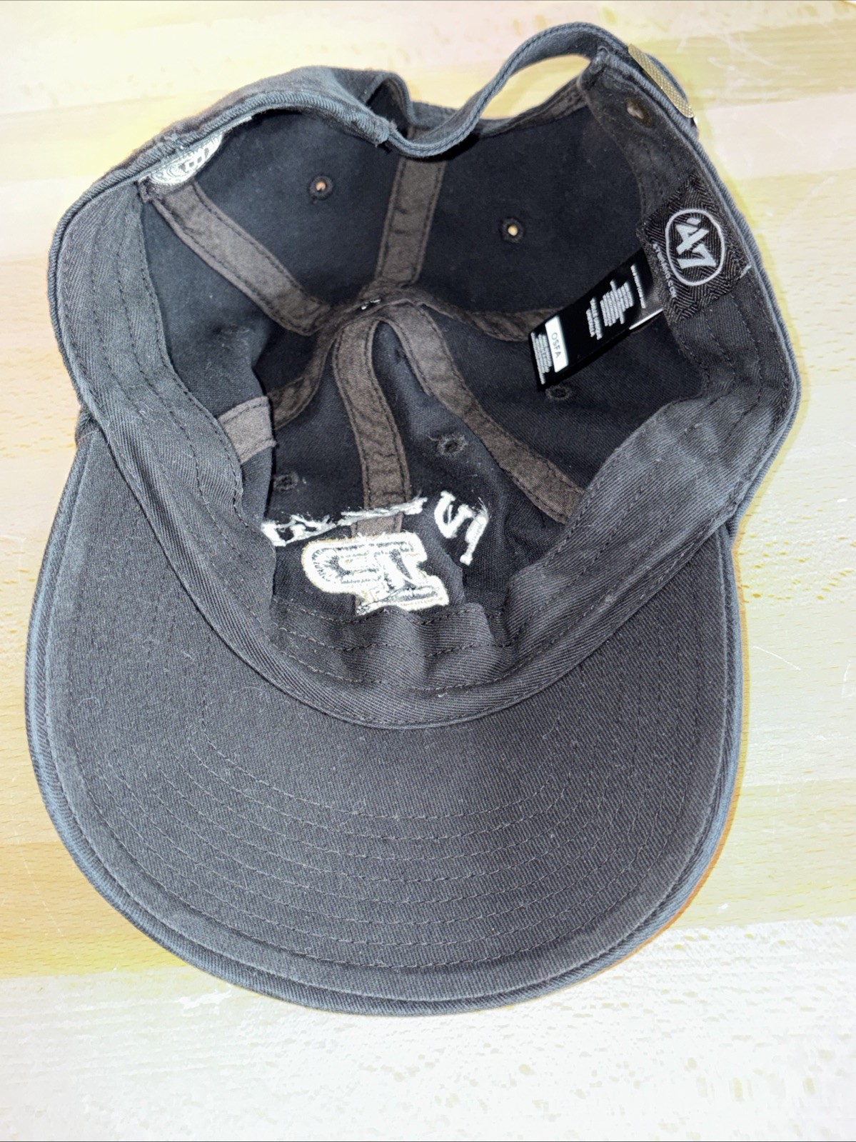 Purdue Boilermakers Black Basketball Cap Embroidered P Logo Adjustable Strap