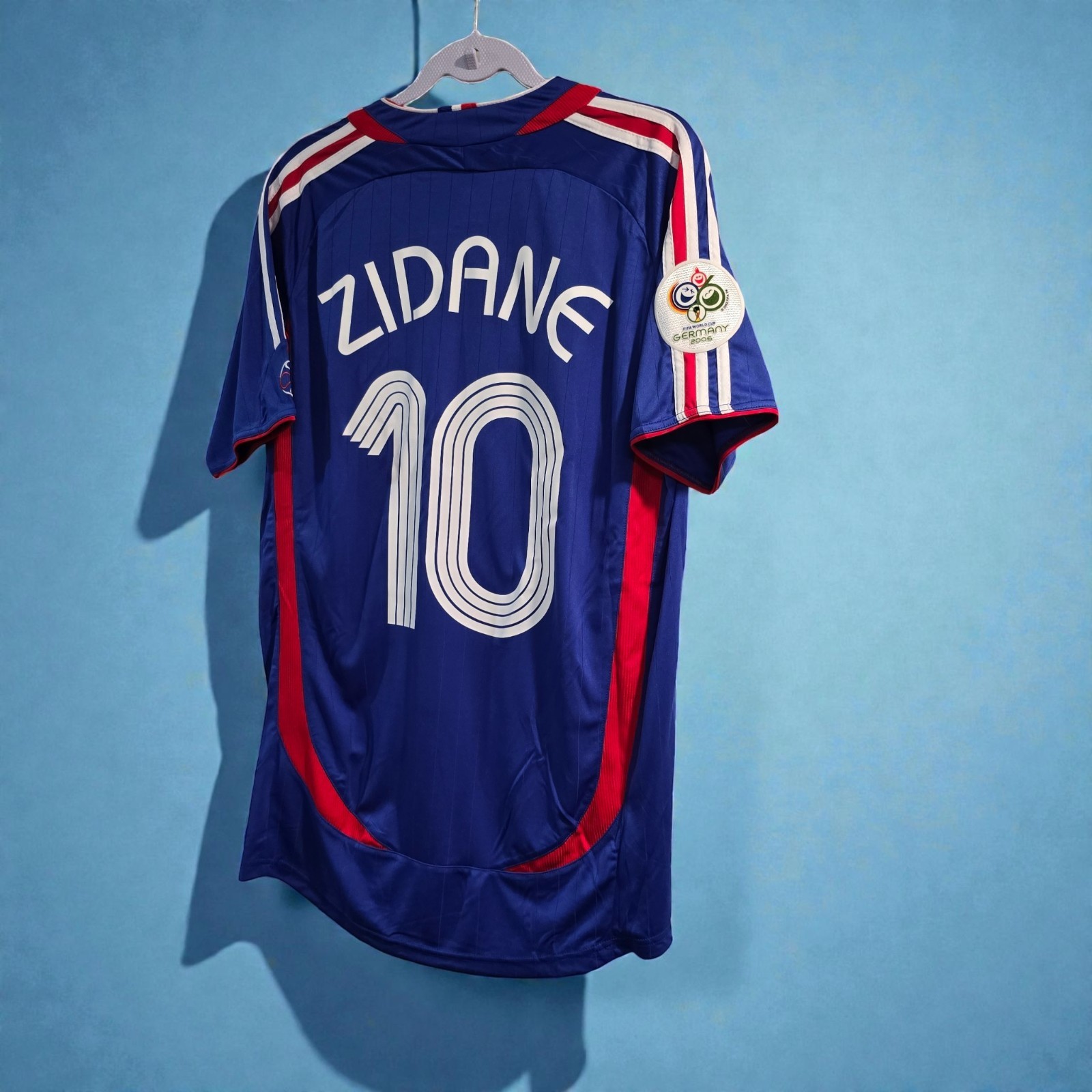 FRANCE HOME World Cup 2006 – Football Soccer – ZIDANE # 10 – 2XL (Run Small)