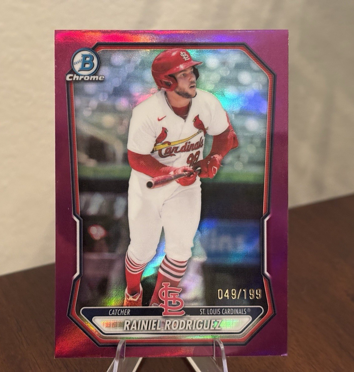 Rainiel Rodriguez Fuchsia Refractor #/199 Cardinals BCP-54 2026 Bowman Chrome
