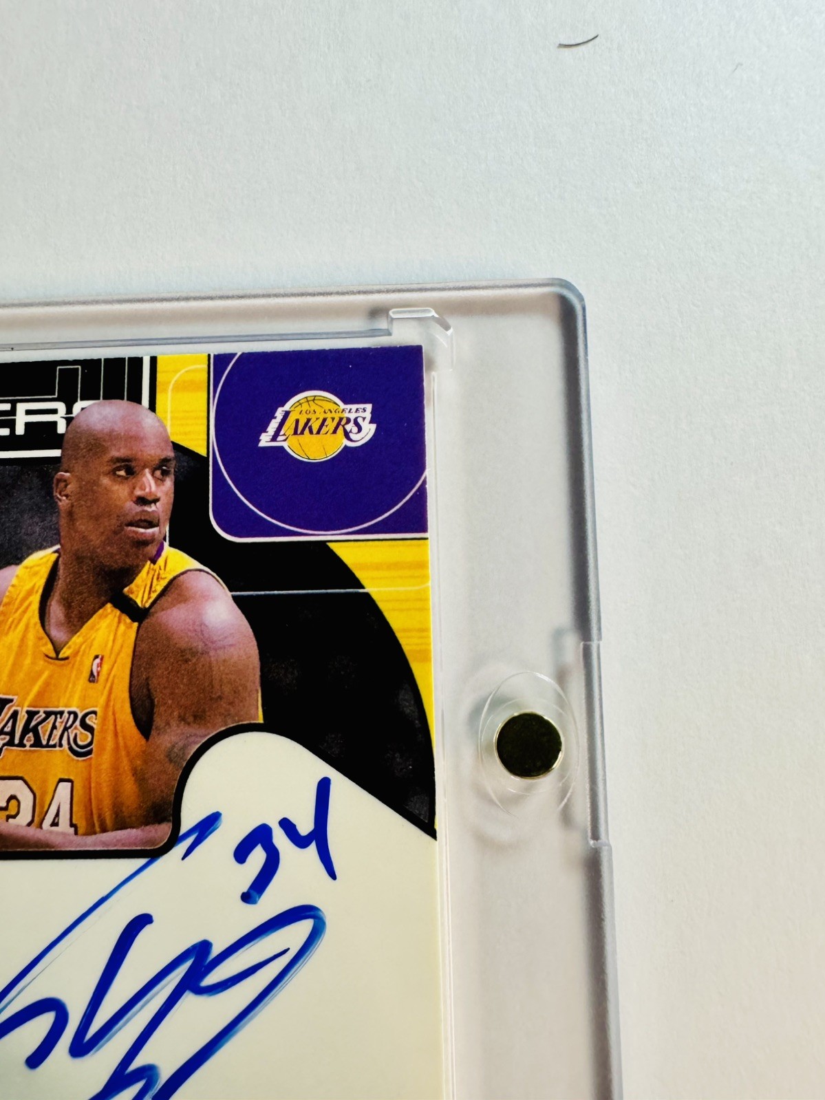 2000-01 Stadium Club Co-Signers Magic Johnson & Shaq Dual Auto #CS1 Lakers HOF