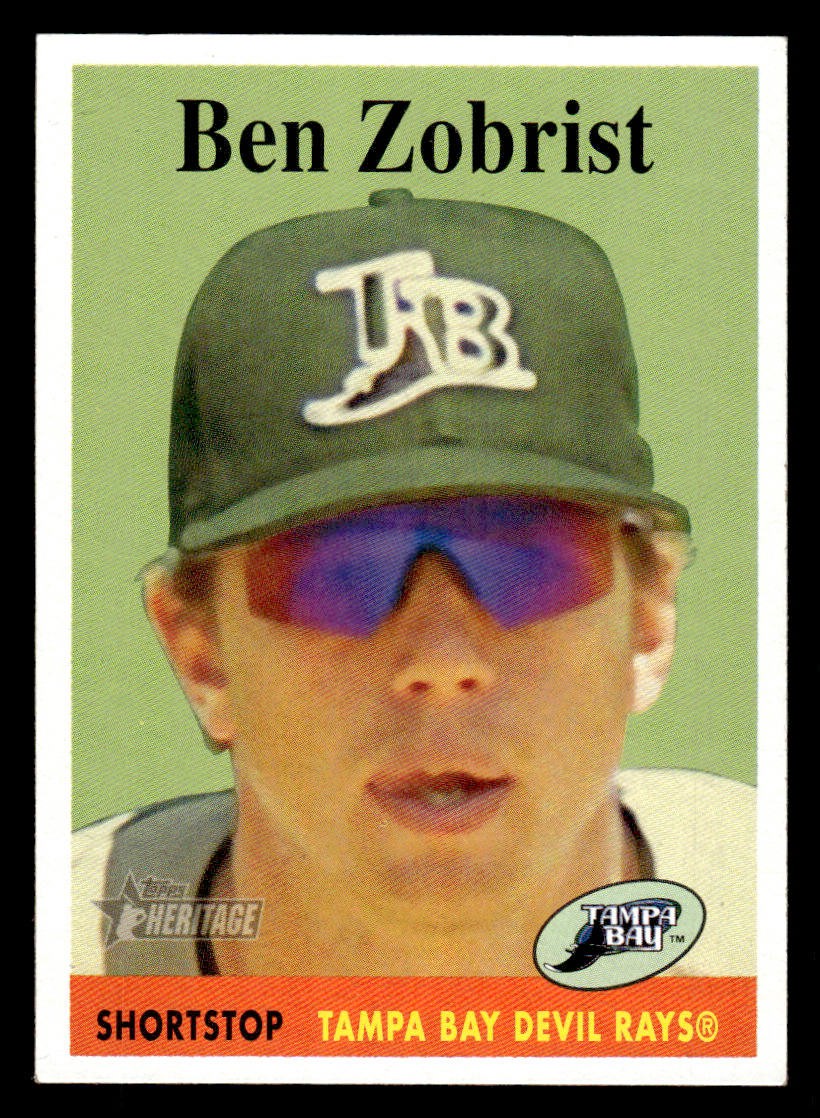 2007 Topps Heritage #297 Ben Zobrist Card Tampa Bay Devil Rays