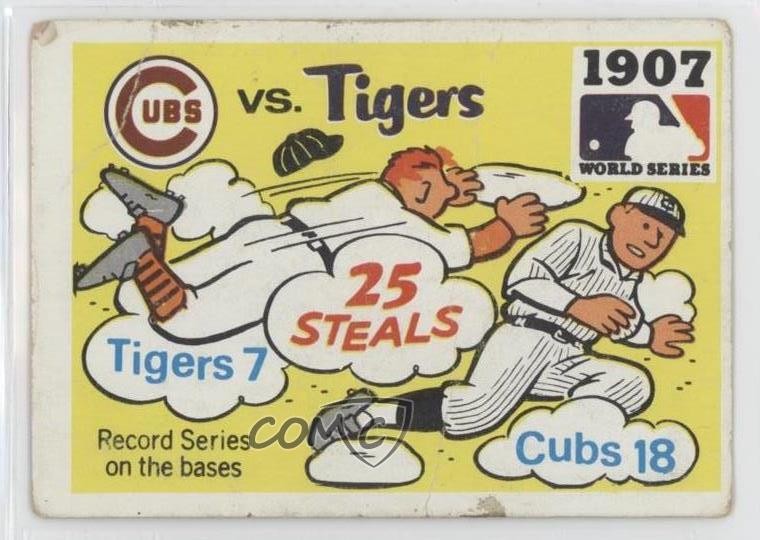 1971 Fleer Laughlin World Series Chicago Cubs Detroit Tigers 1907 vs Team #5 6f8