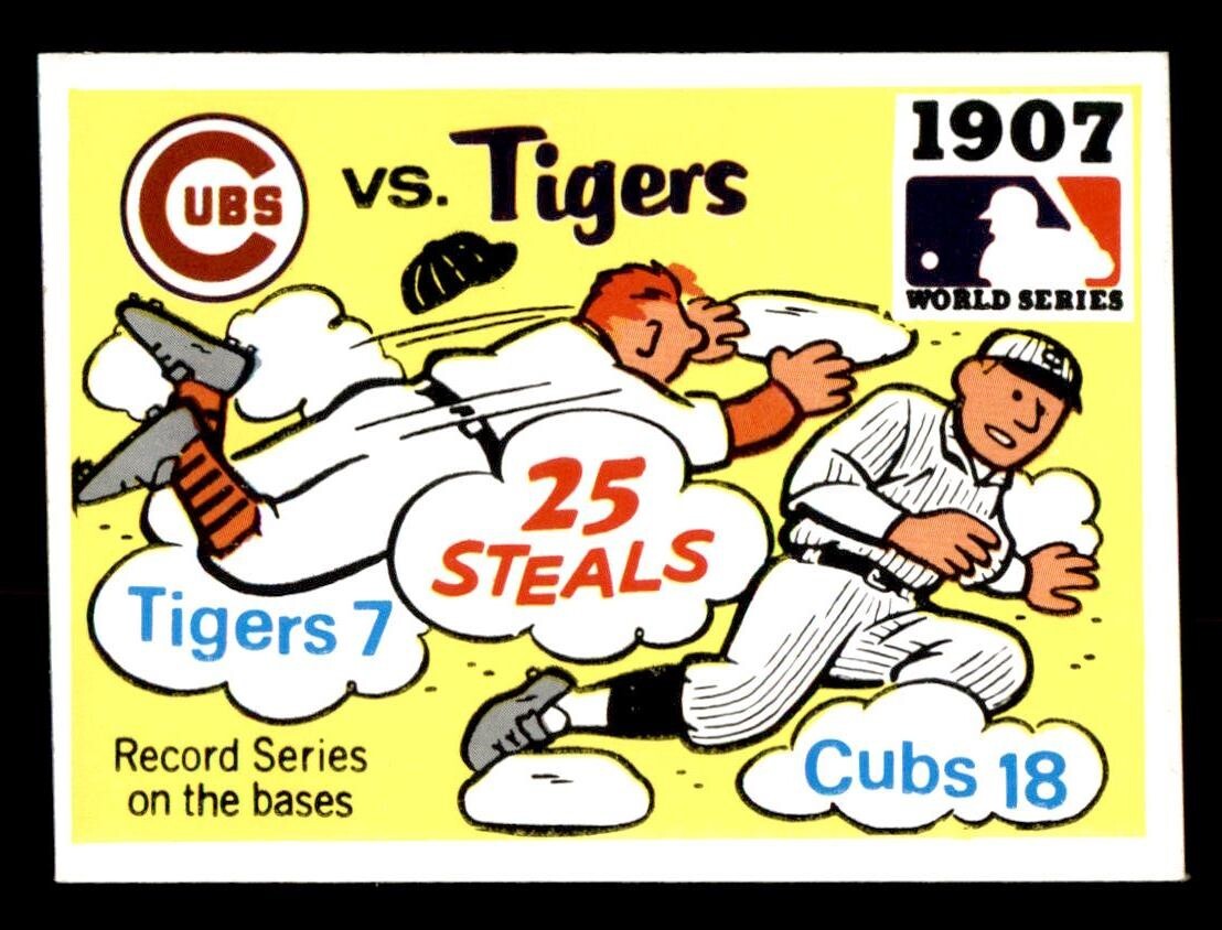 1971 Fleer World Series Baseball #5 1907 Cubs vs. Tigers NM