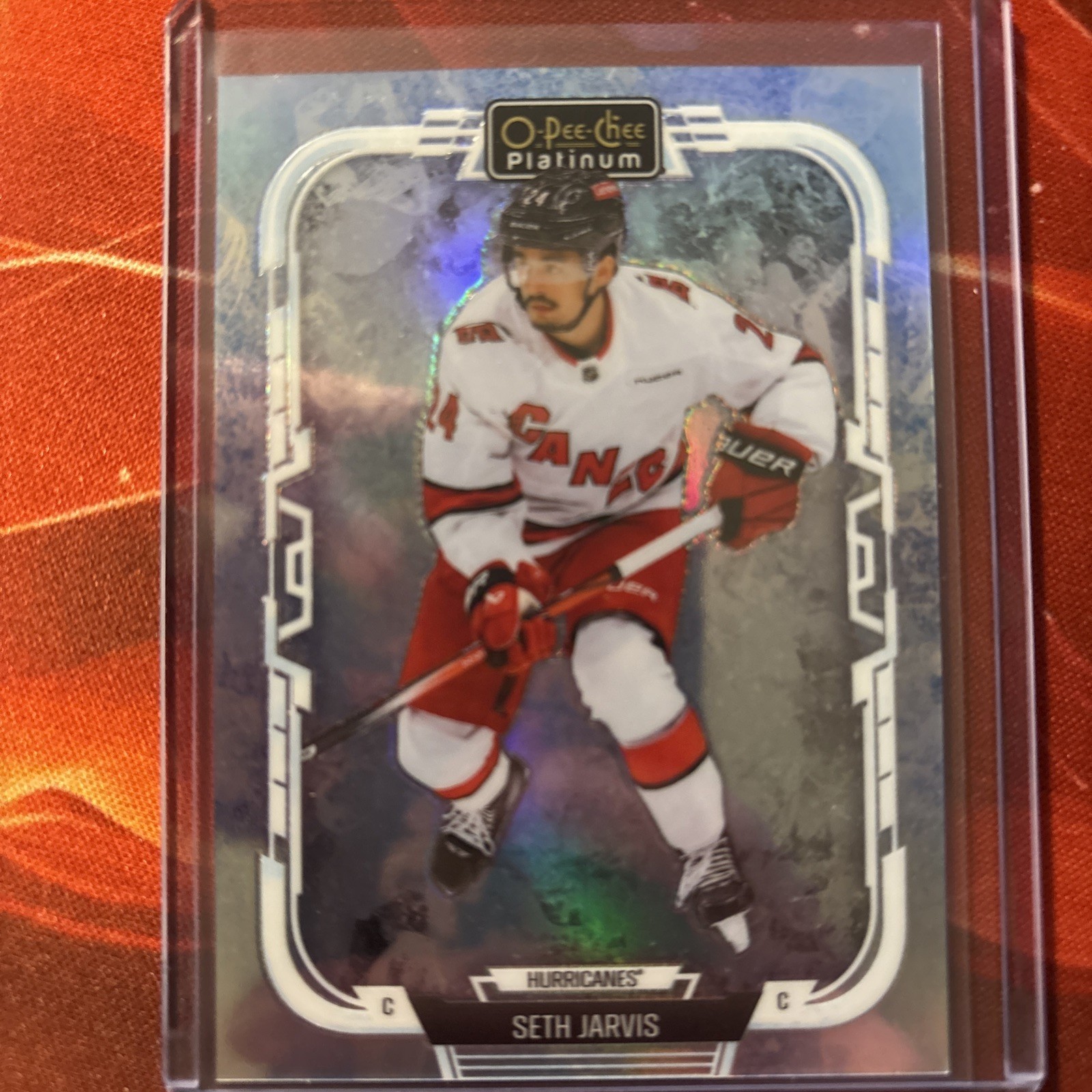 2025-26 O-Pee-Chee Platinum Seth Jarvis Arctic Freeze /99 #91