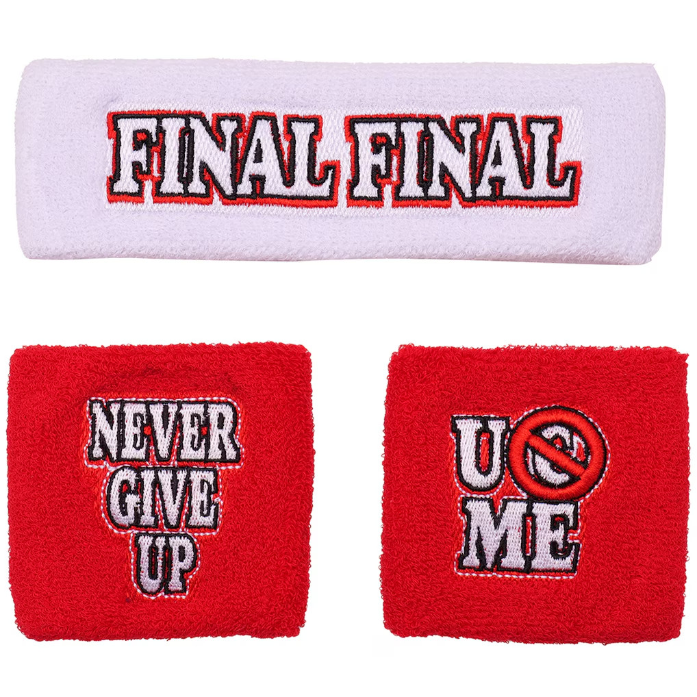 WWE Authentic John Cena Final Match Washington DC Hat, Towel, & Sweatbands
