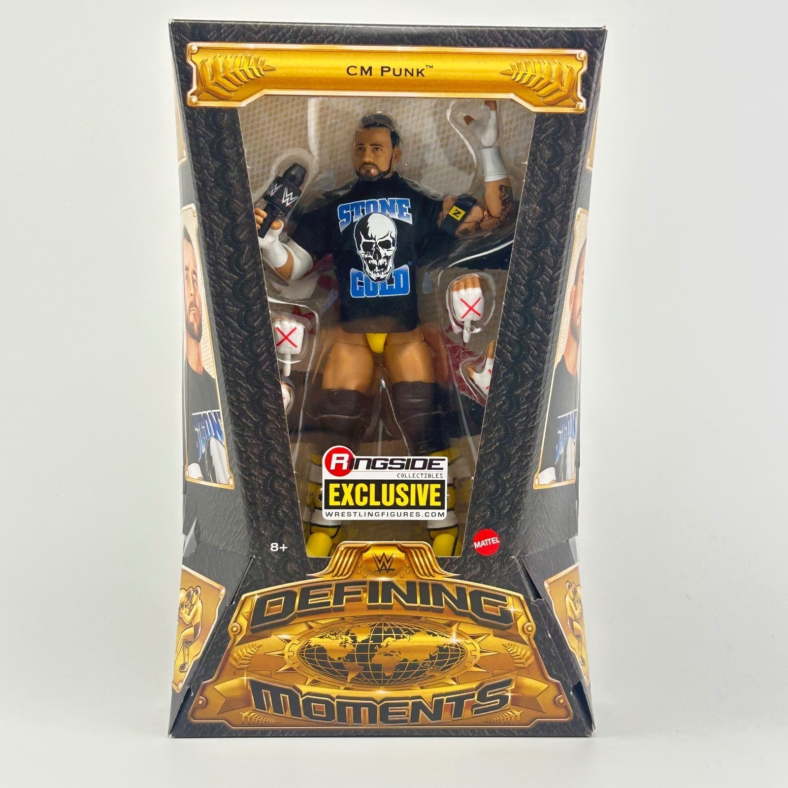 WWE Defining Moments CM Punk Action Figure Mattel RingSide Exclusive Pipe Bomb