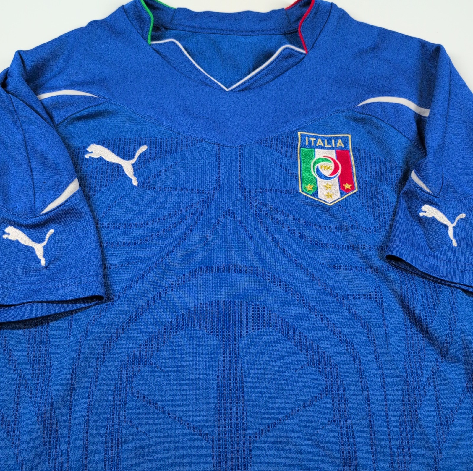Puma Italy 2010/2011 Home Blue Soccer Shirt Jersey Adult Size Medium Football