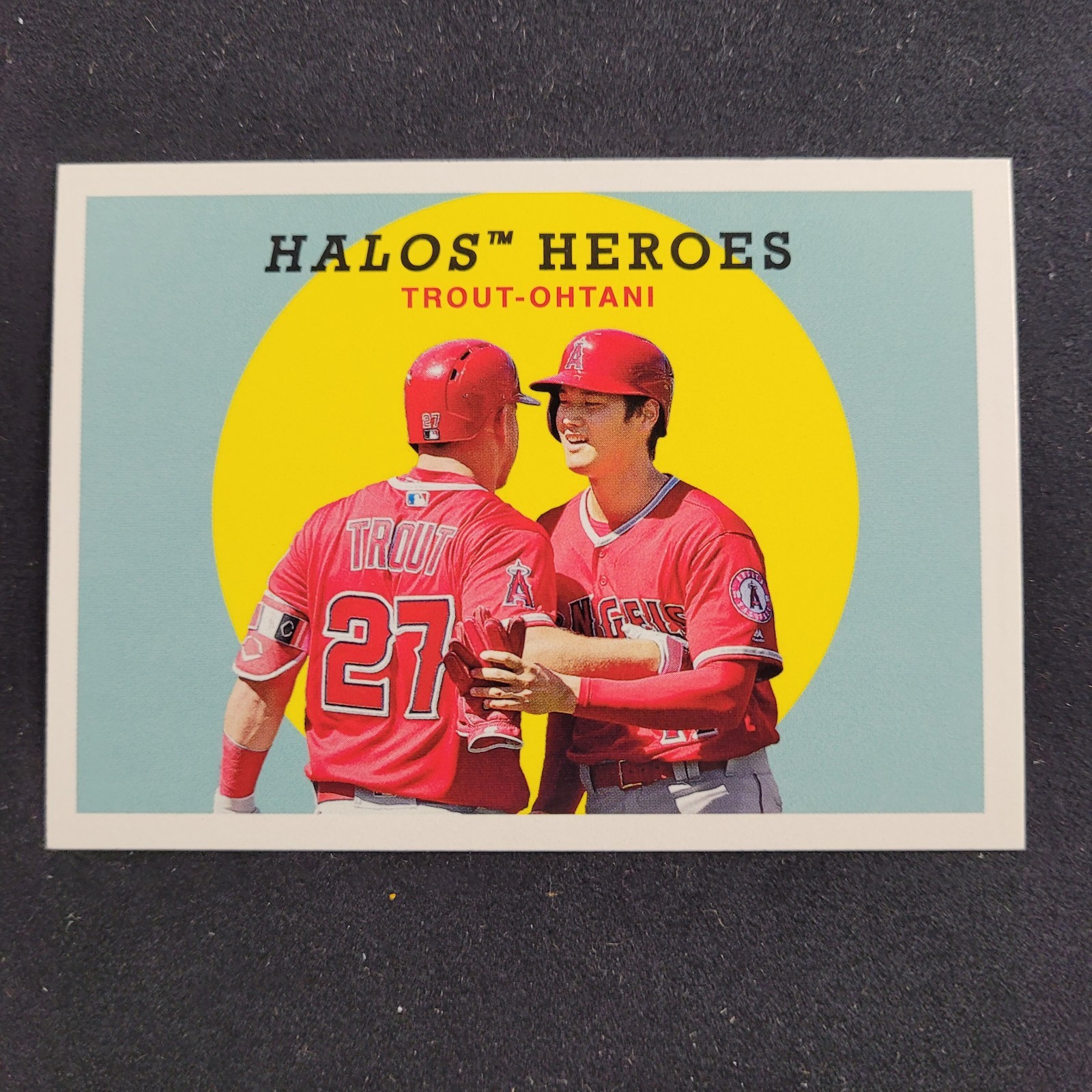 2018 Topps Archives – 1959 Combos Design Mike Trout, Shohei Ohtani #303 (RC)