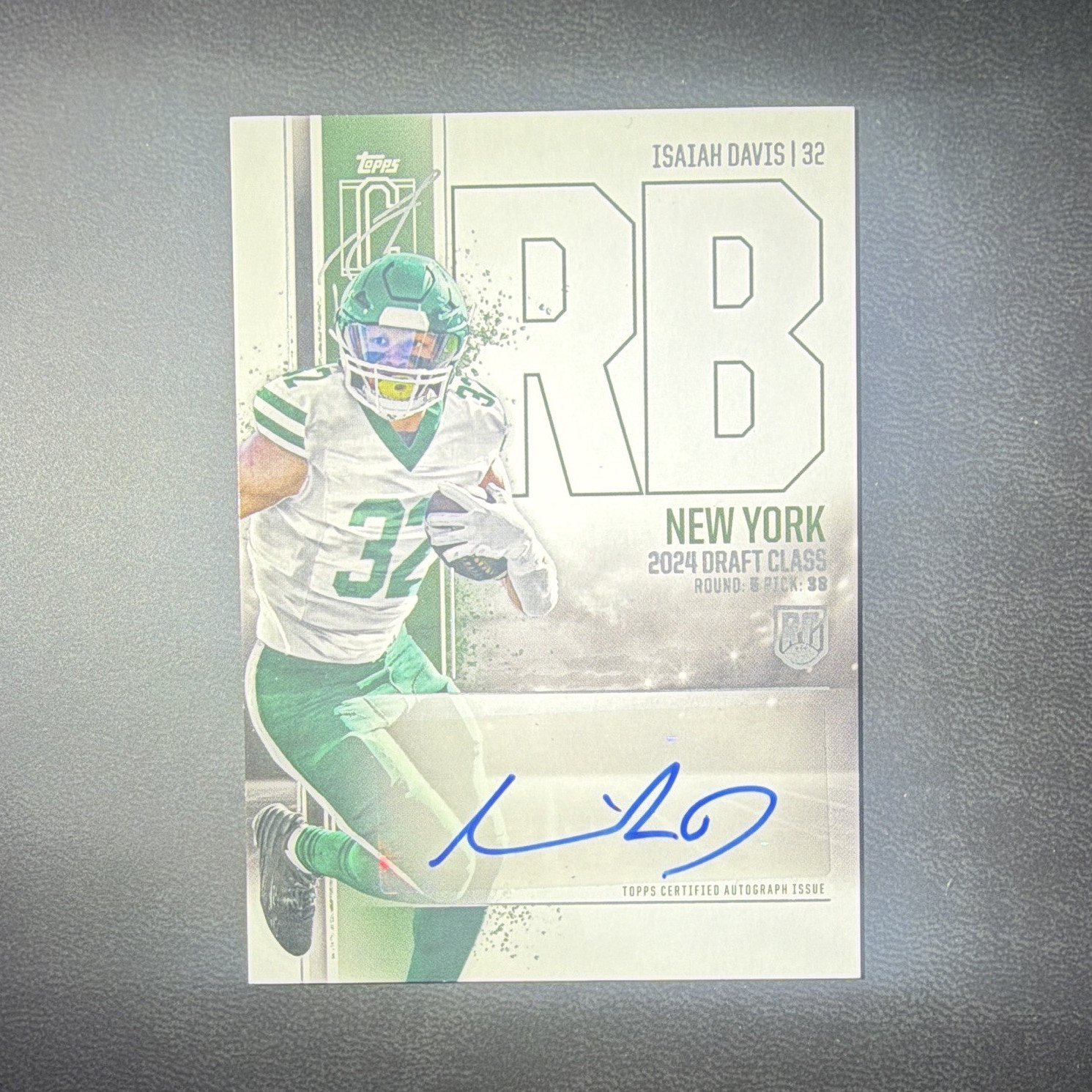 Topps 2024 Signature Class Isaiah Davis Rookie Class Auto RCA-ID Jets Variation