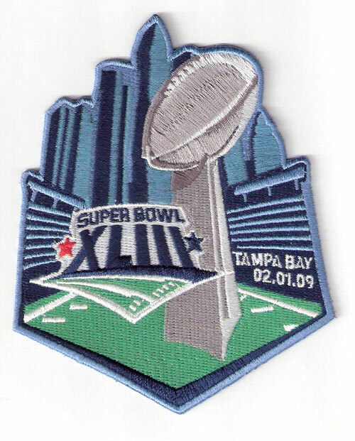 2009 NFL Super Bowl 43 XLIII Jersey Media Patch Pittsburgh Steelers Cardinals