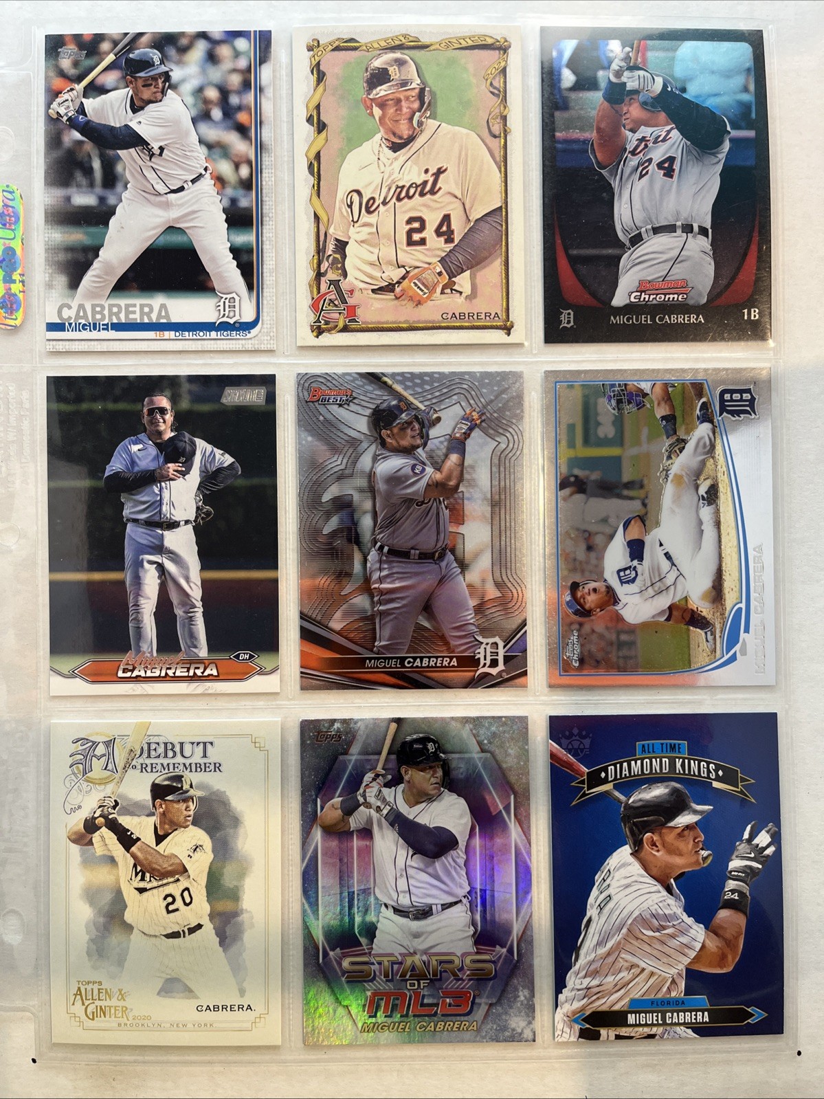Miguel Cabrera 9 Card Lot