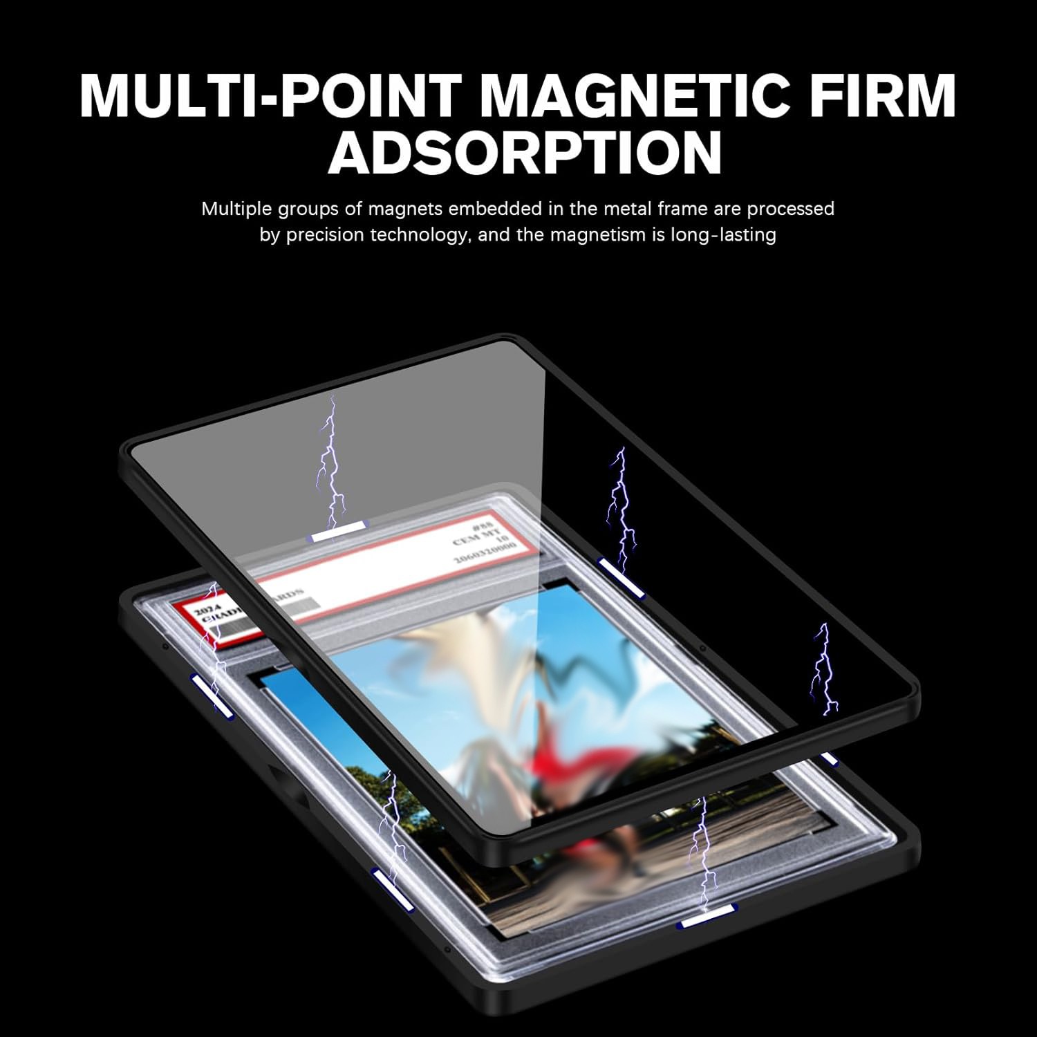 35PT PSA/CGC Magnetic Metal Slab Protector Case for Graded Card UV Resistant
