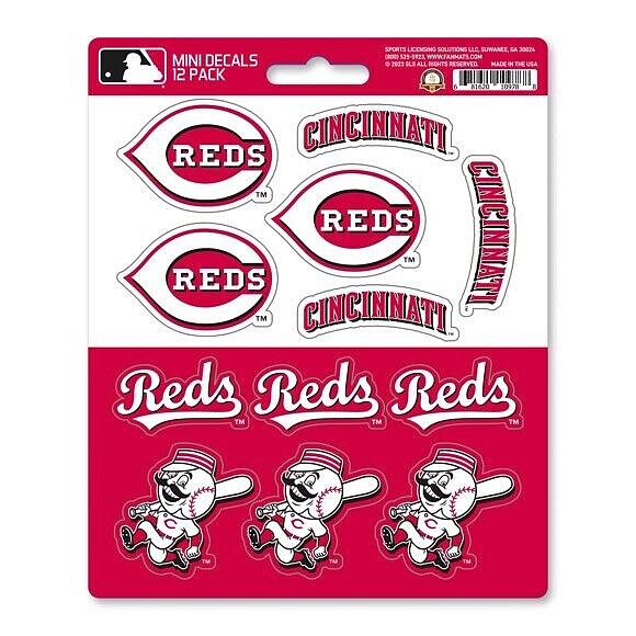 Cincinnati Reds MLB Vinyl Die-Cut Sticker Set / Decal Sheet *Free Shipping