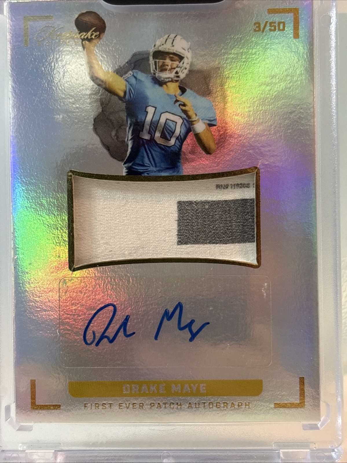 2022 Keepsake Edition Drake Maye First Ever Patch Auto 3/50