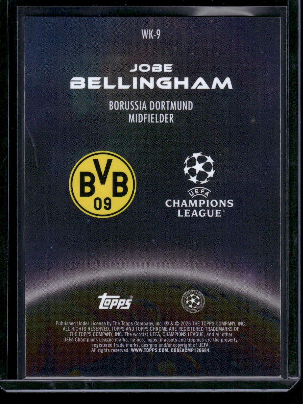 2025-26 Topps Chrome UEFA Club Competitions #WK-9 Jobe Bellingham Wonderkids