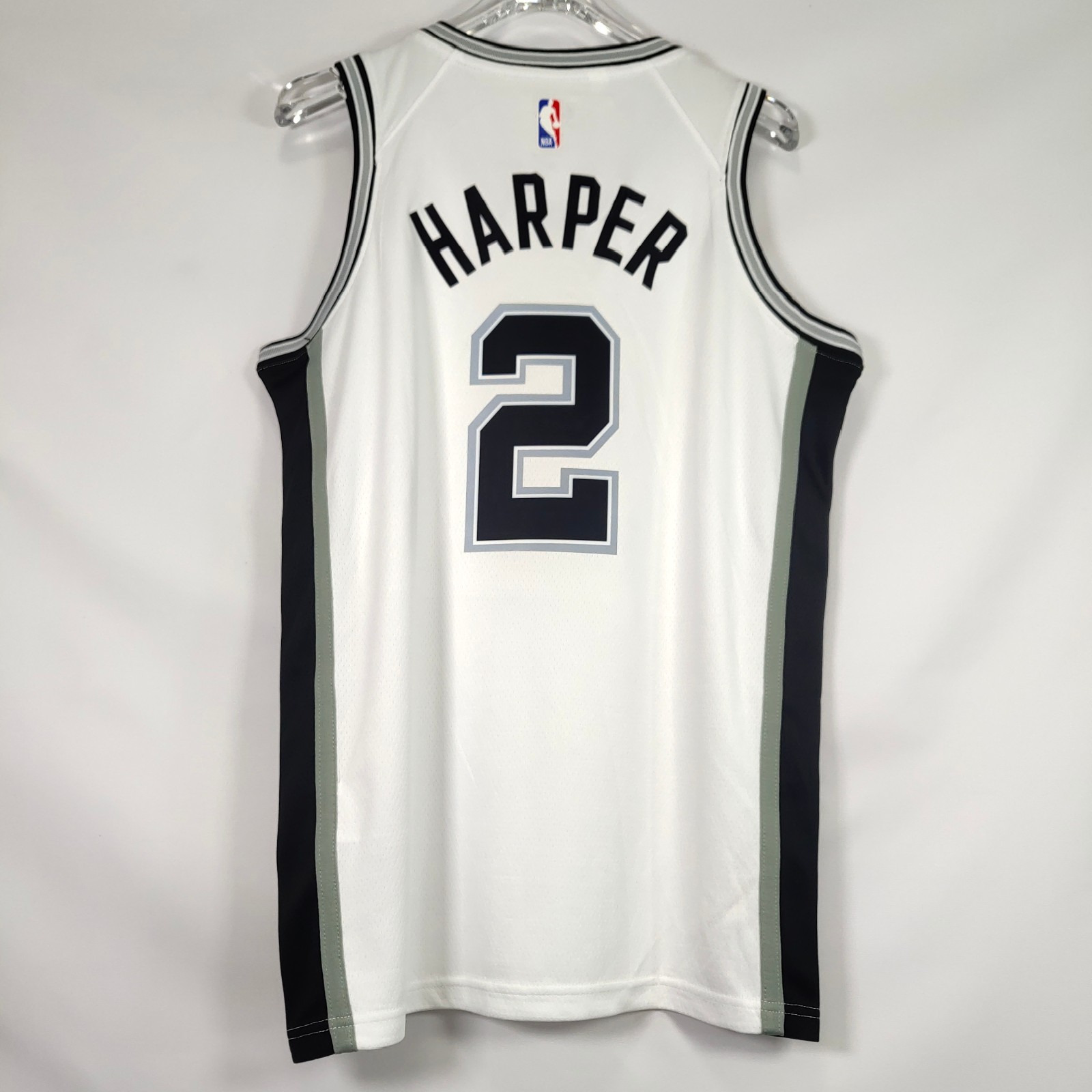 Dylan Harper #2 Heat-pressed Printed Jersey (Black and White)