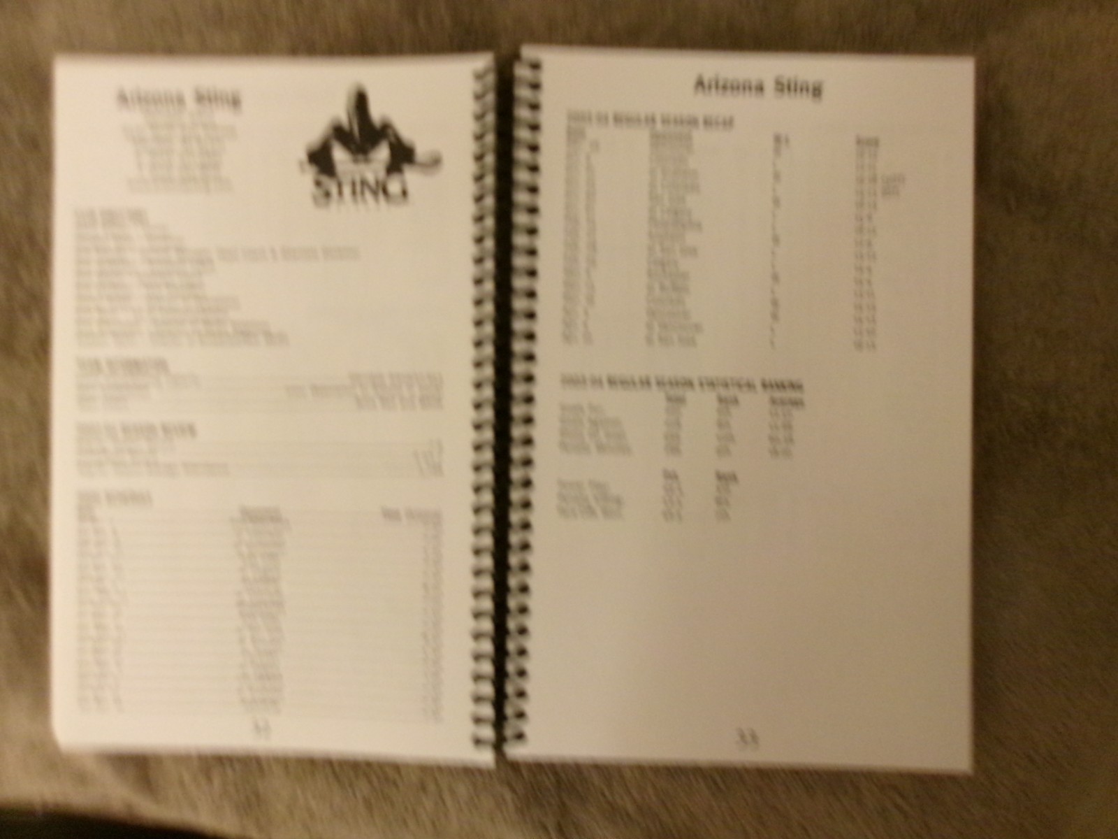 2005 NLL MEDIA GUIDE TORONTO ROCK GARY GAIT LACROSSE ARIZONA STING Program AD
