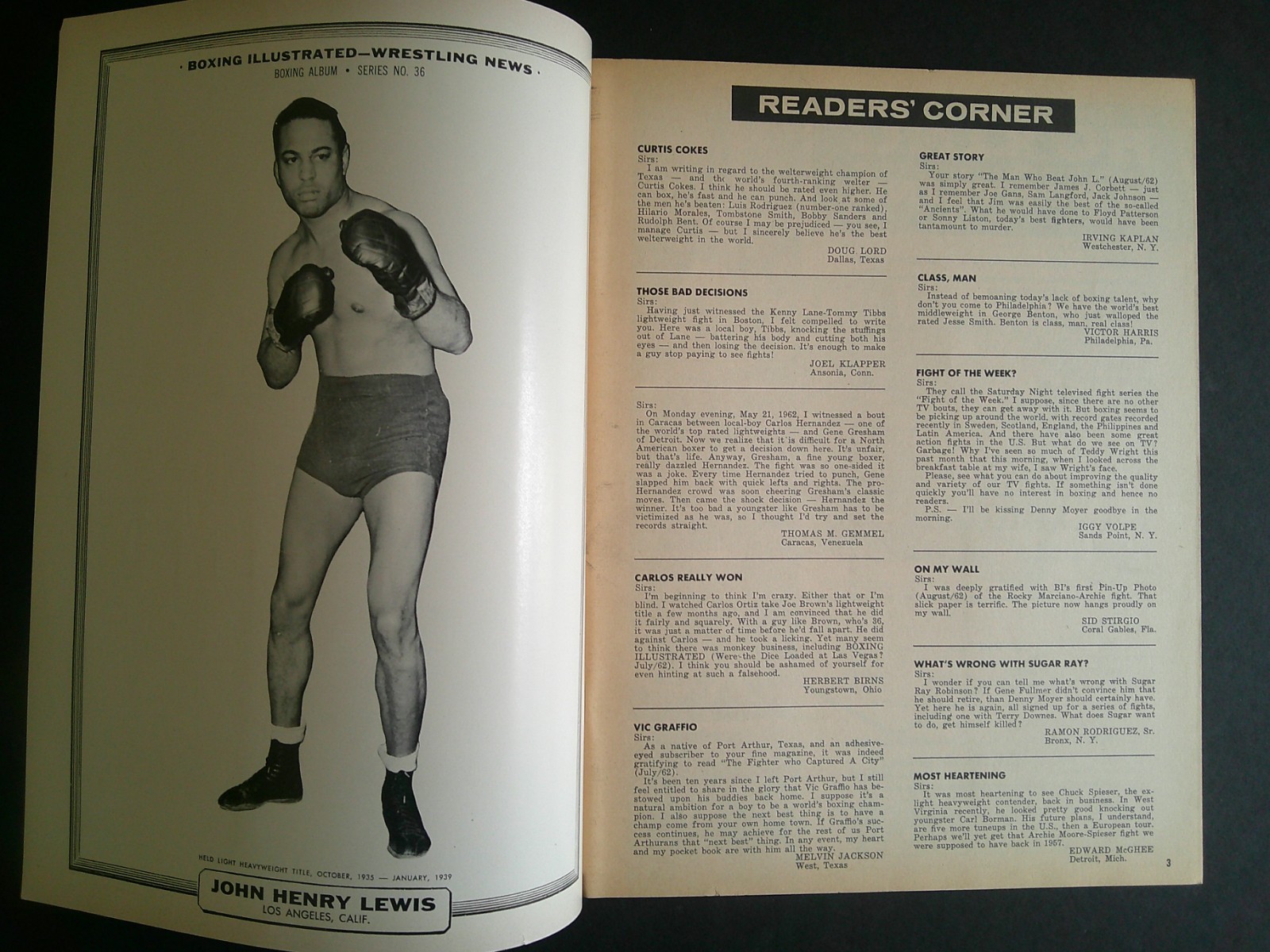 BOXING ILLUSTRATED WRESTLING NEWS MAGAZINE SEPTEMBER 1962 – FLOYD PATTERSON