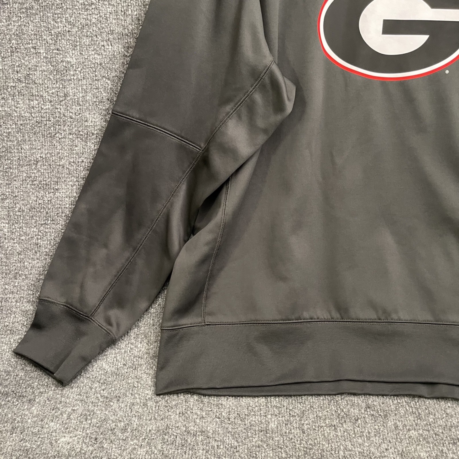 Nike Georgia Bulldogs Crewneck Sweatshirt Men’s XL Gray Zip Pocket FB1931-053