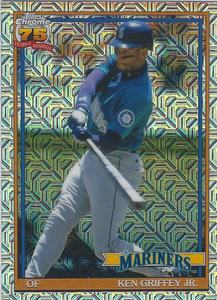 2026 Topps Series 1 Ken Griffey Jr #91C-51 1991 Chrome Silver Pack Mojo