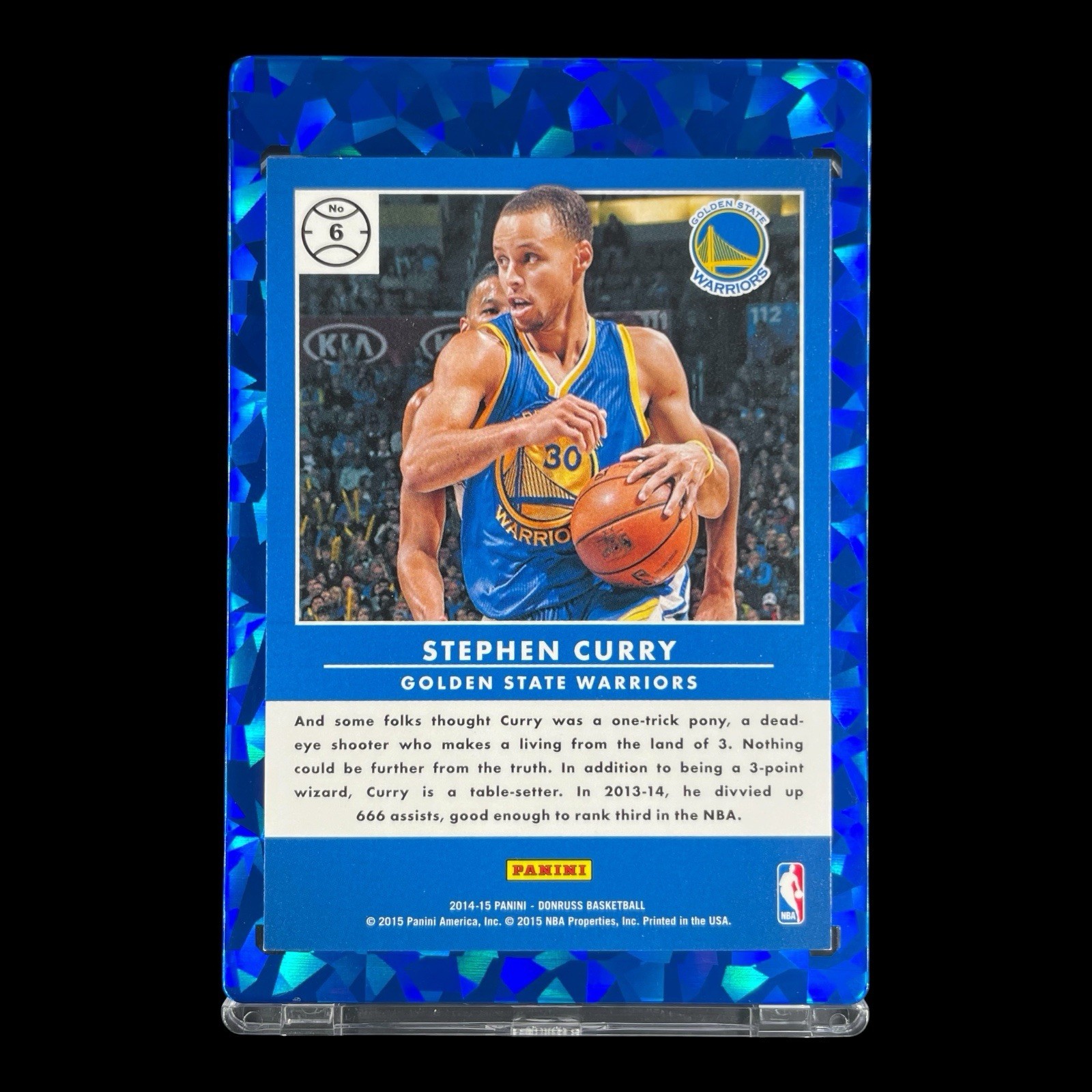 STEPHEN CURRY RARE BLUE SWIRLORAMA HOLO SSP 2014-15 Donruss Production Line